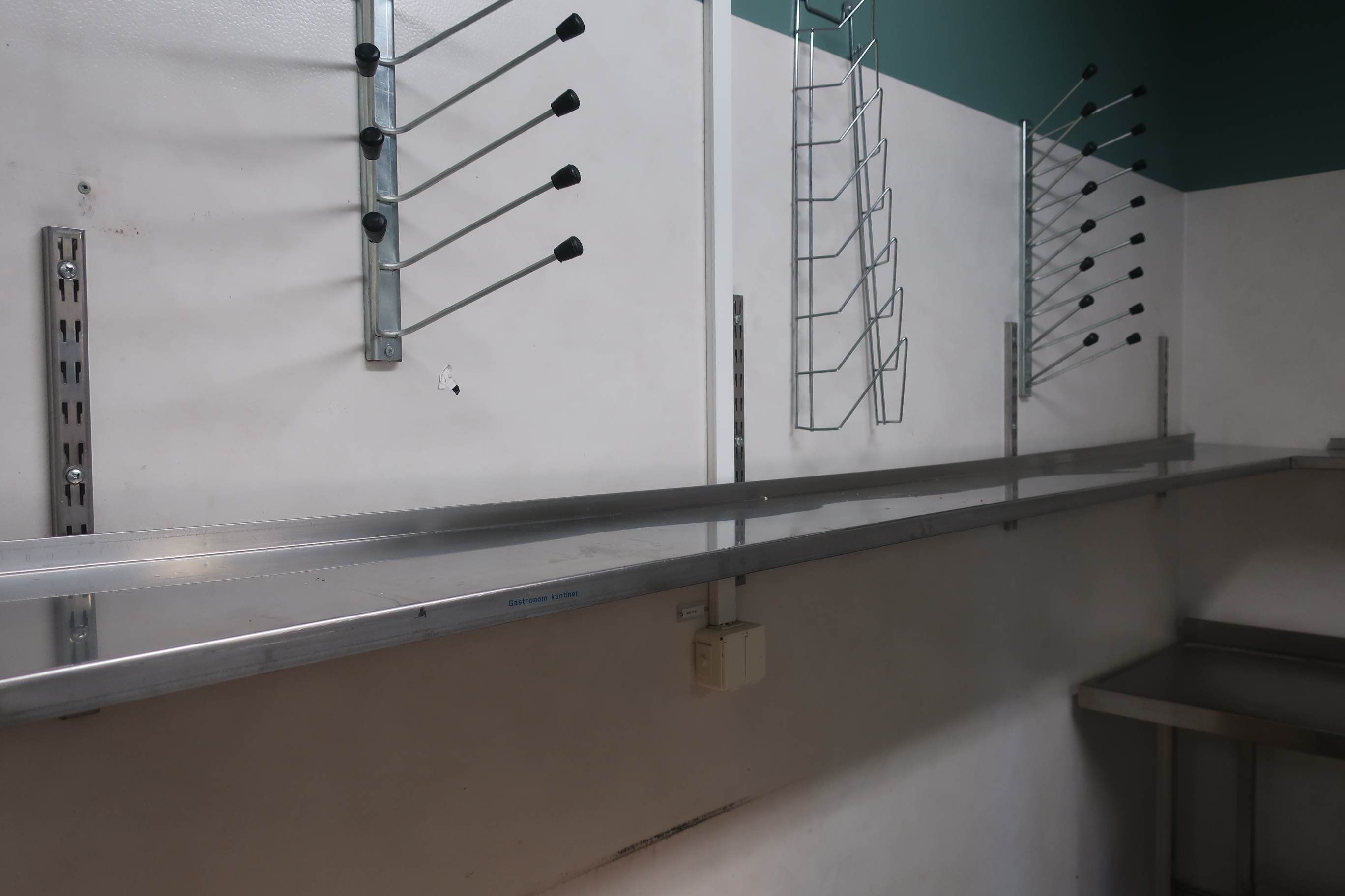 Stainless bench with hob and mixer and wall shelf - PS Auction - We ...
