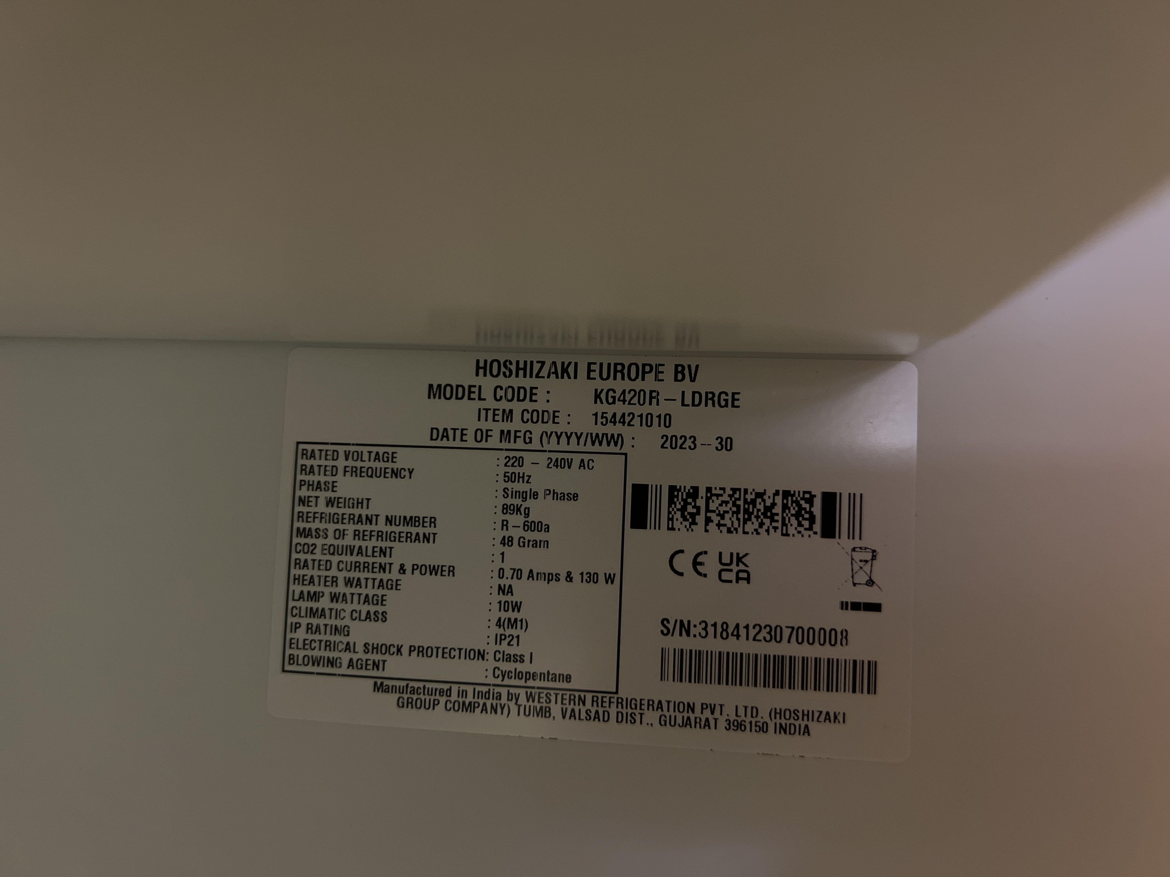 Glass refrigerator - Gram KG420R-LDRGE year 2023 - PS Auction - We