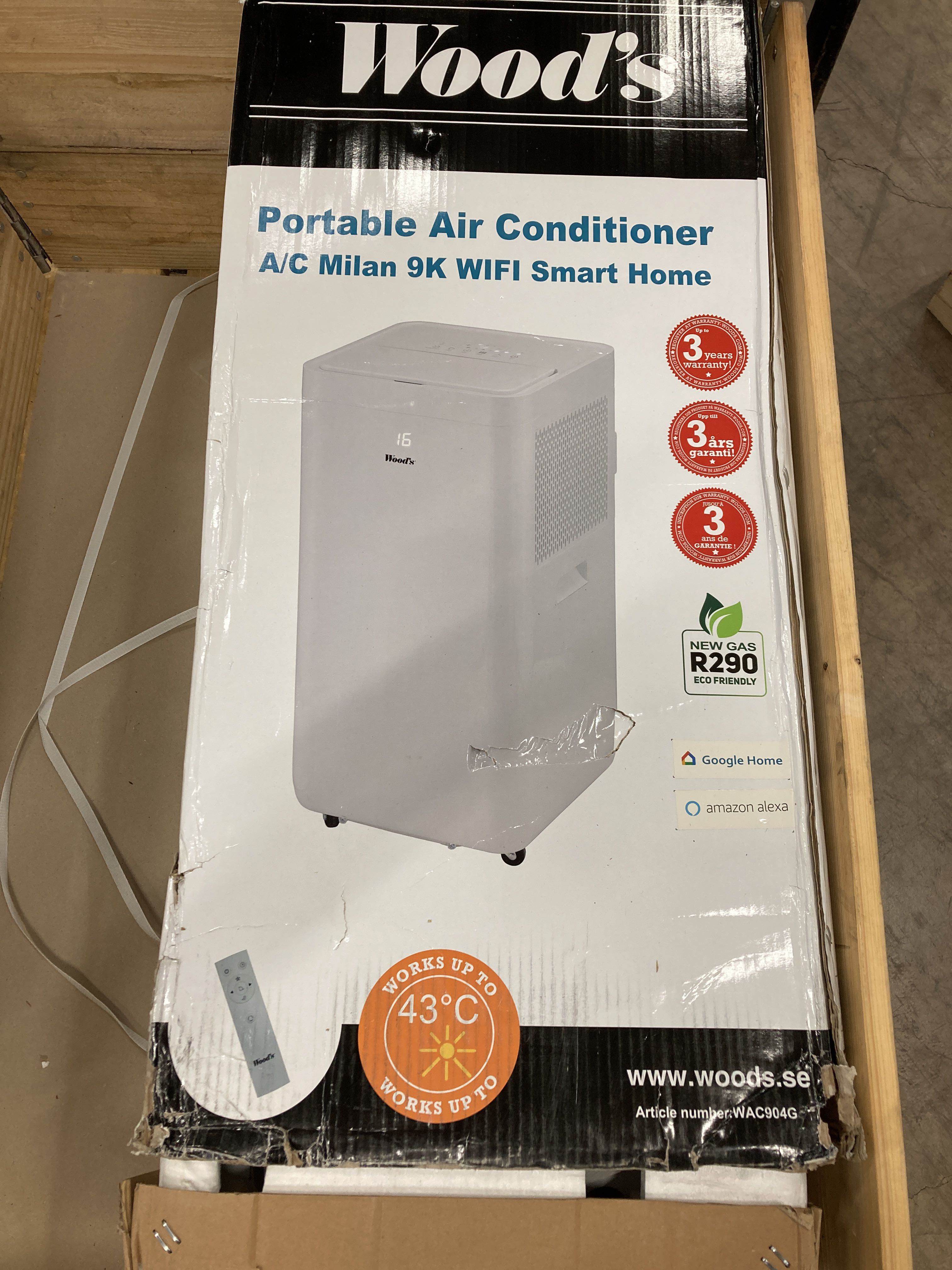 Air conditioning Woods AC Milan 9K Smart Home PS Auction We value