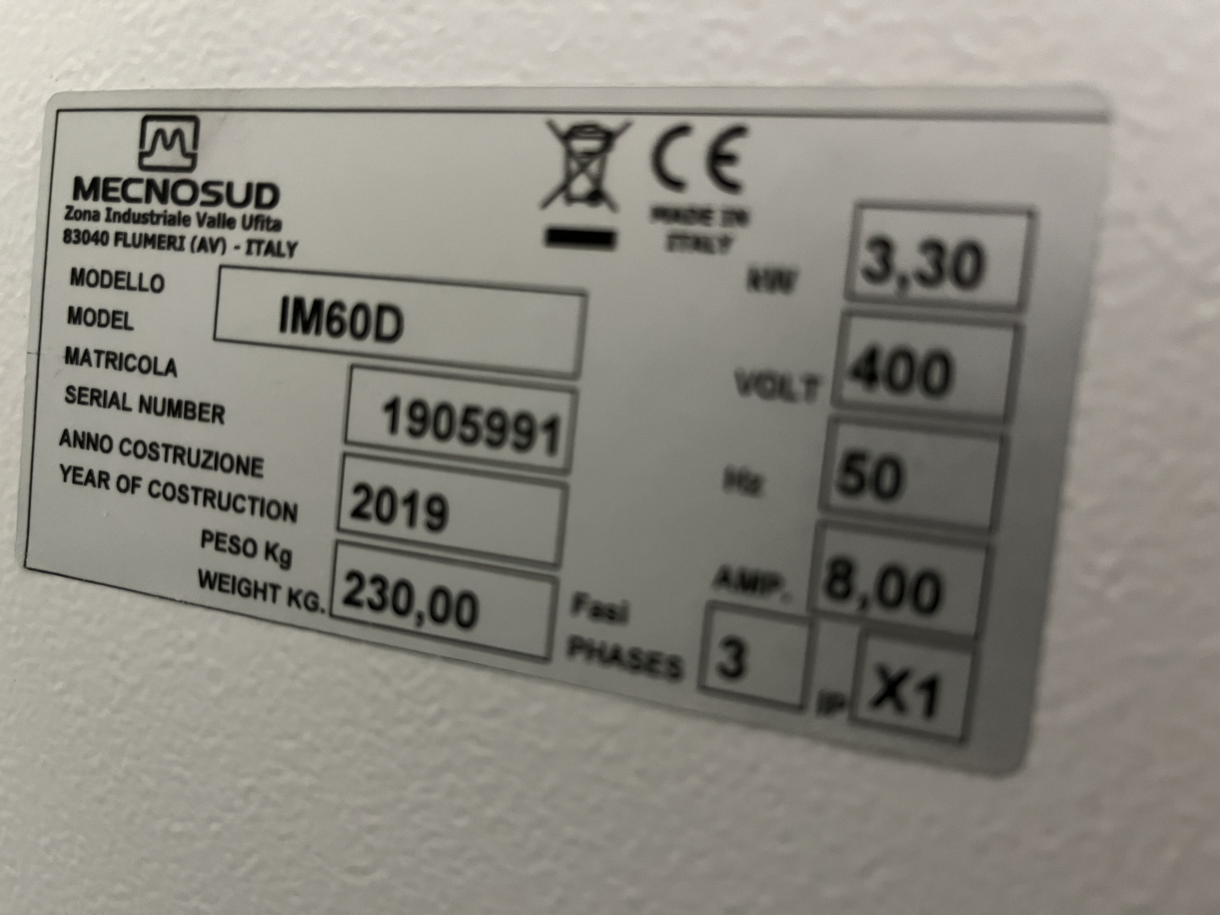 Dough mixer Mecnosud IM60D - 19 - PS Auction - We value the future