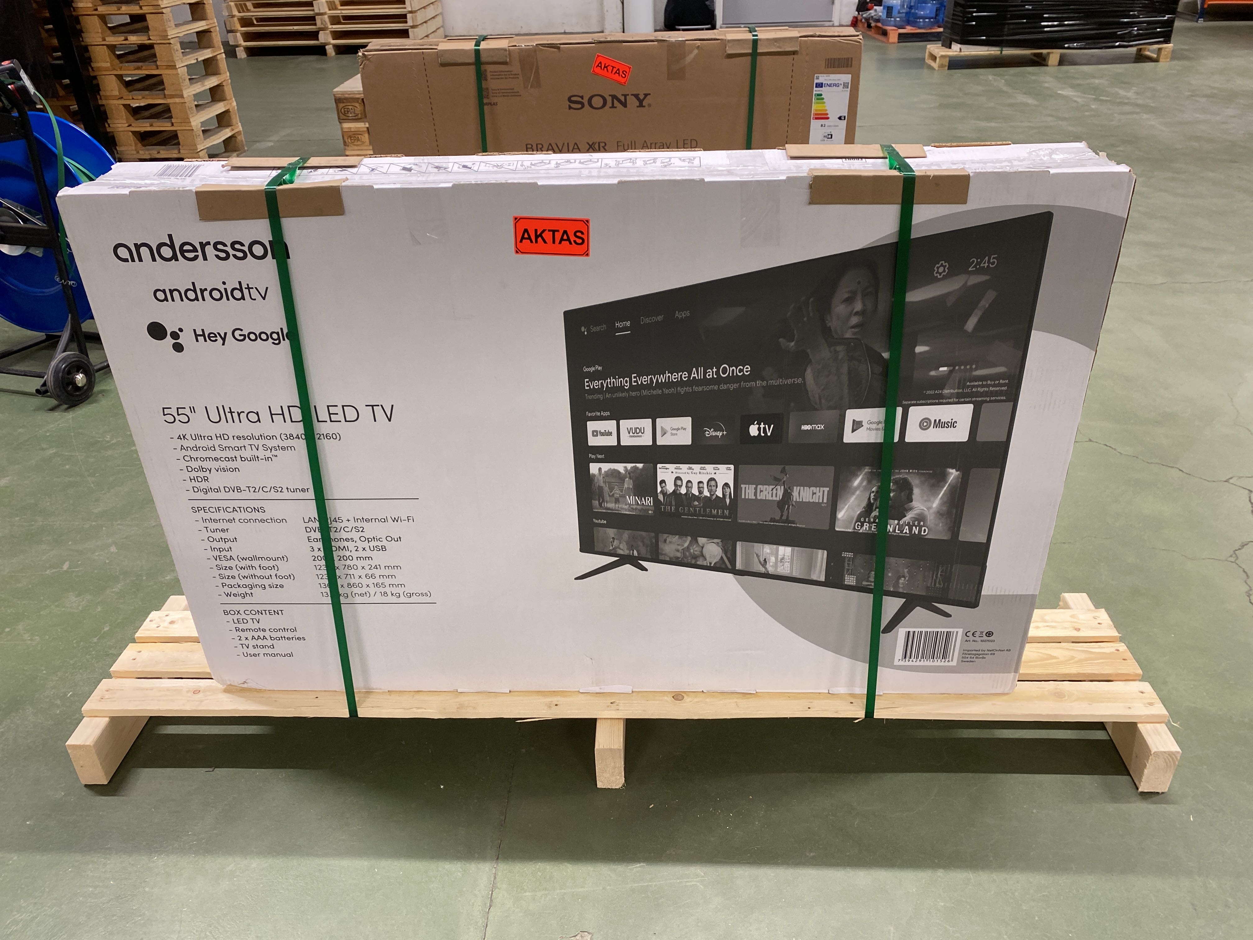 55" 4K LED TV med Android OS och inbyggd Chromecast Andersson