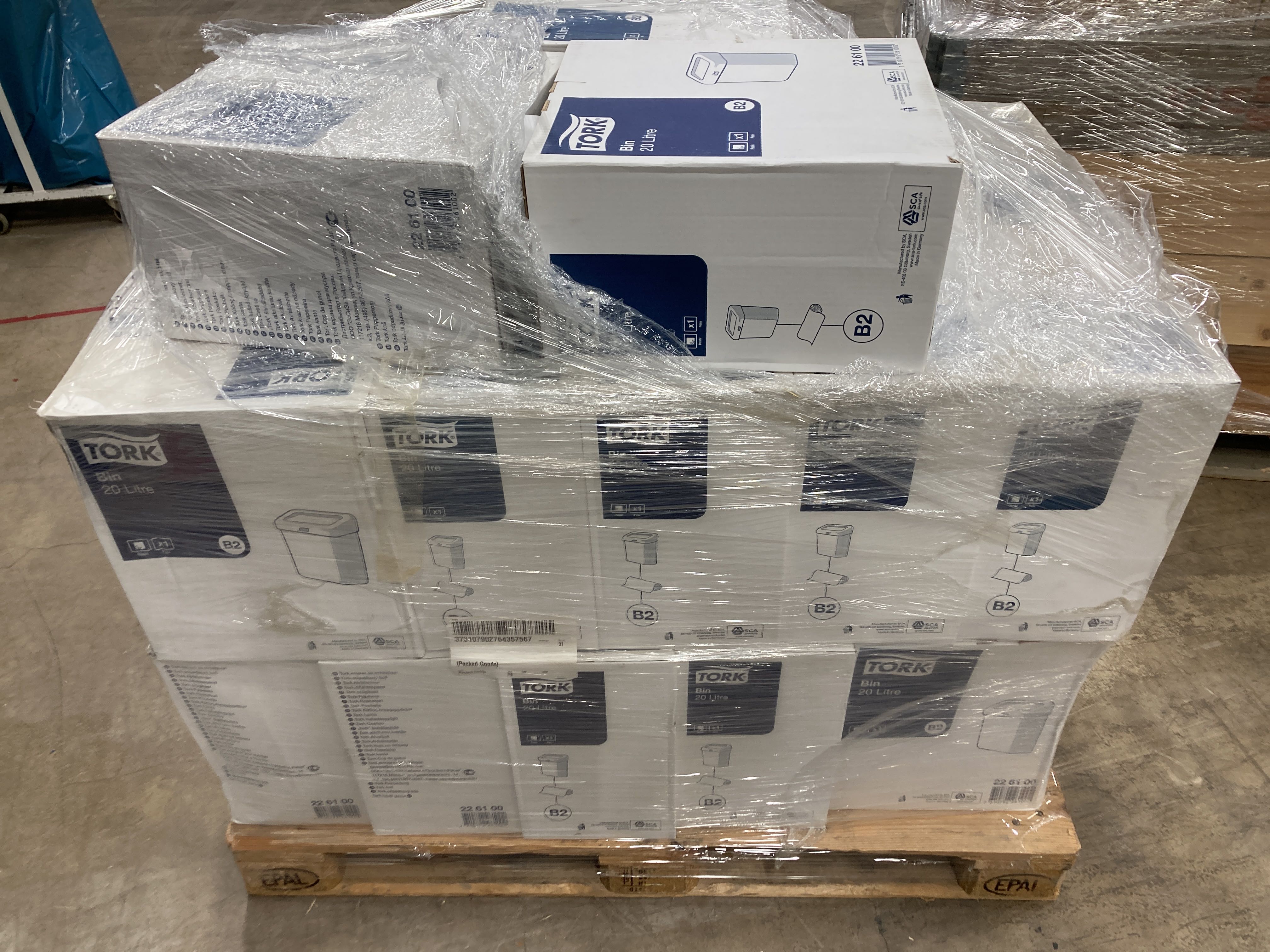 27 waste bins Tork B2 20litre white PS Auction We value the future