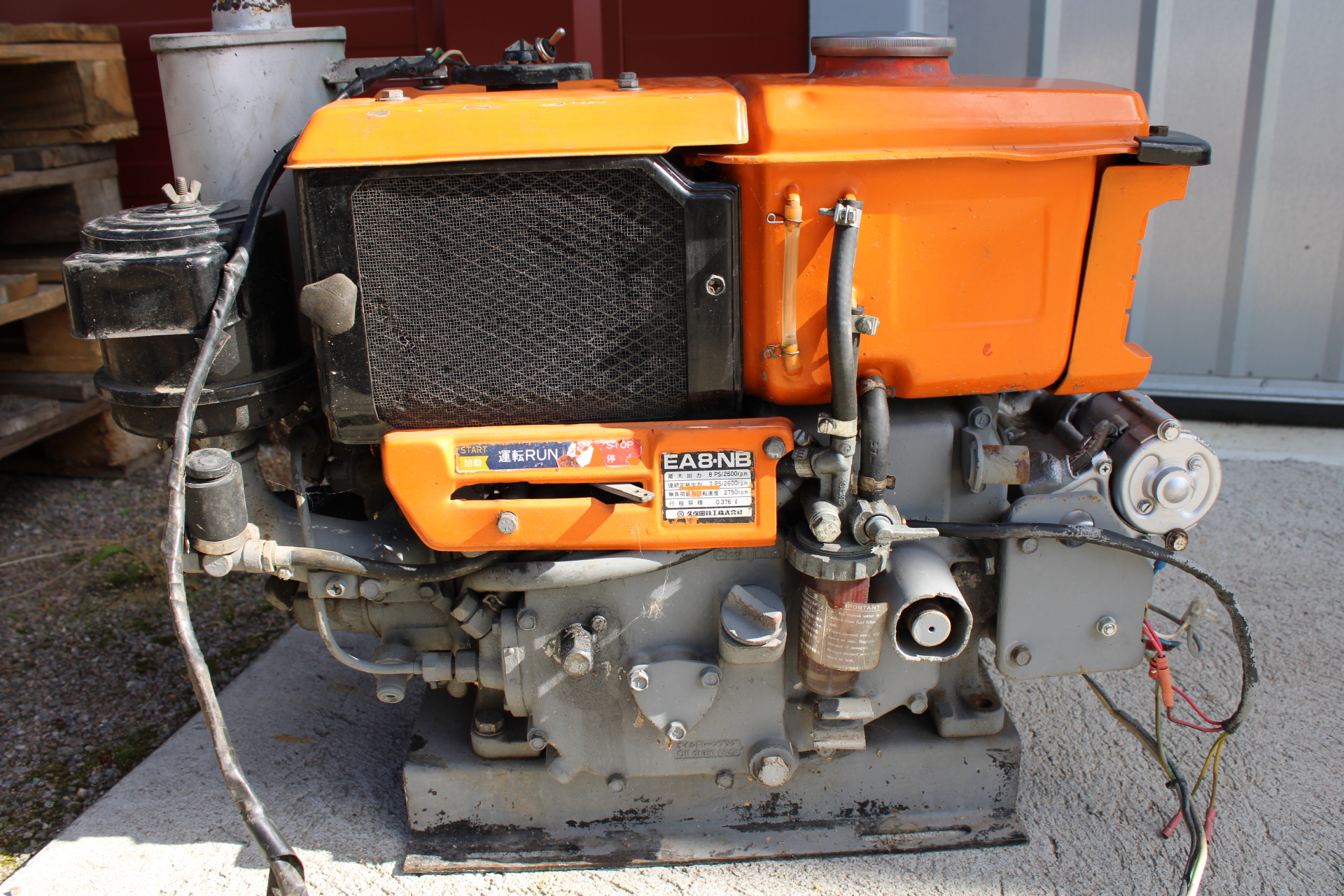 Yahoo!オークション EA8-NB | セル付きディーゼルエンジン kubota 