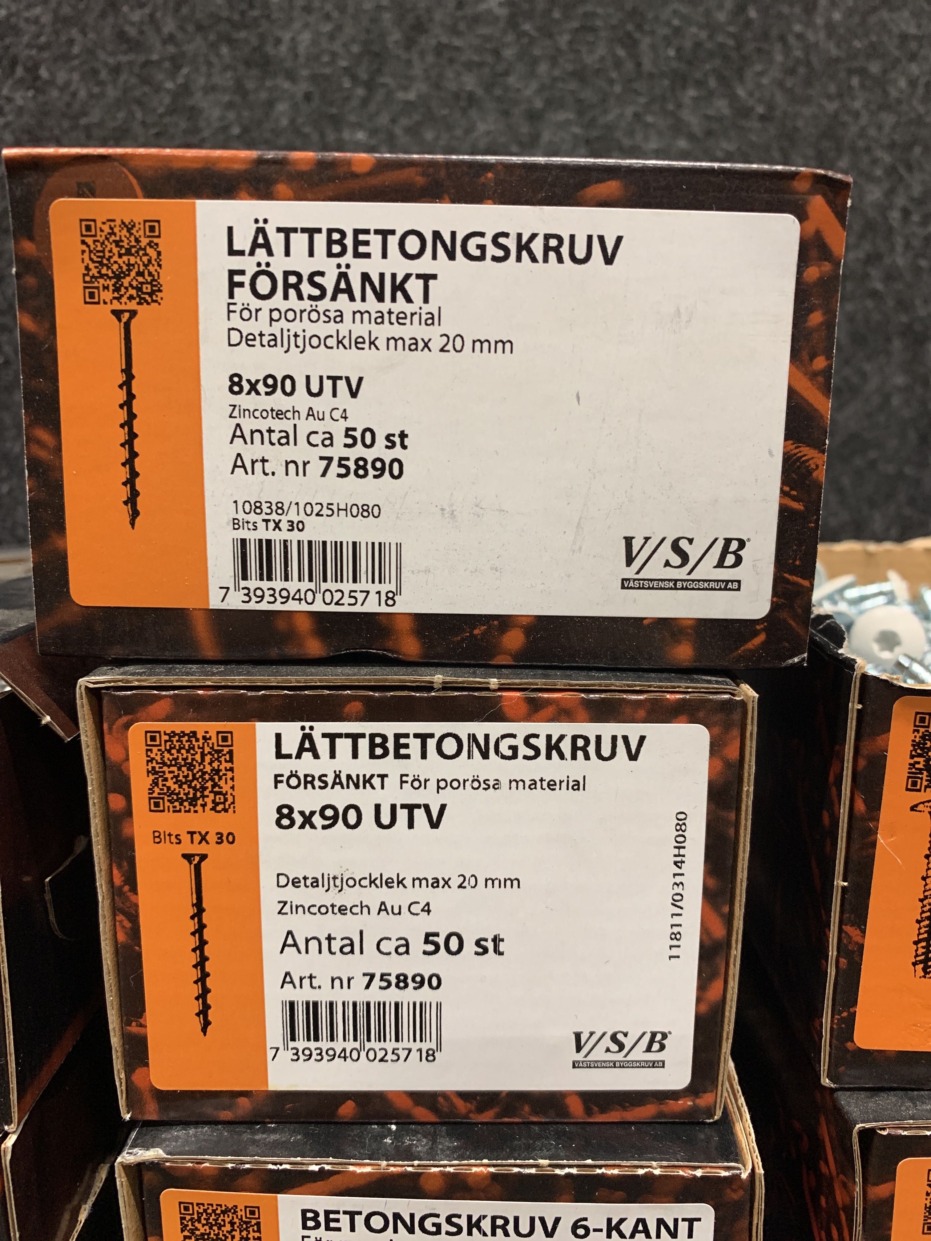 10 st Förpackningar skruv, VSB - Auktioner online - Nätauktioner ...