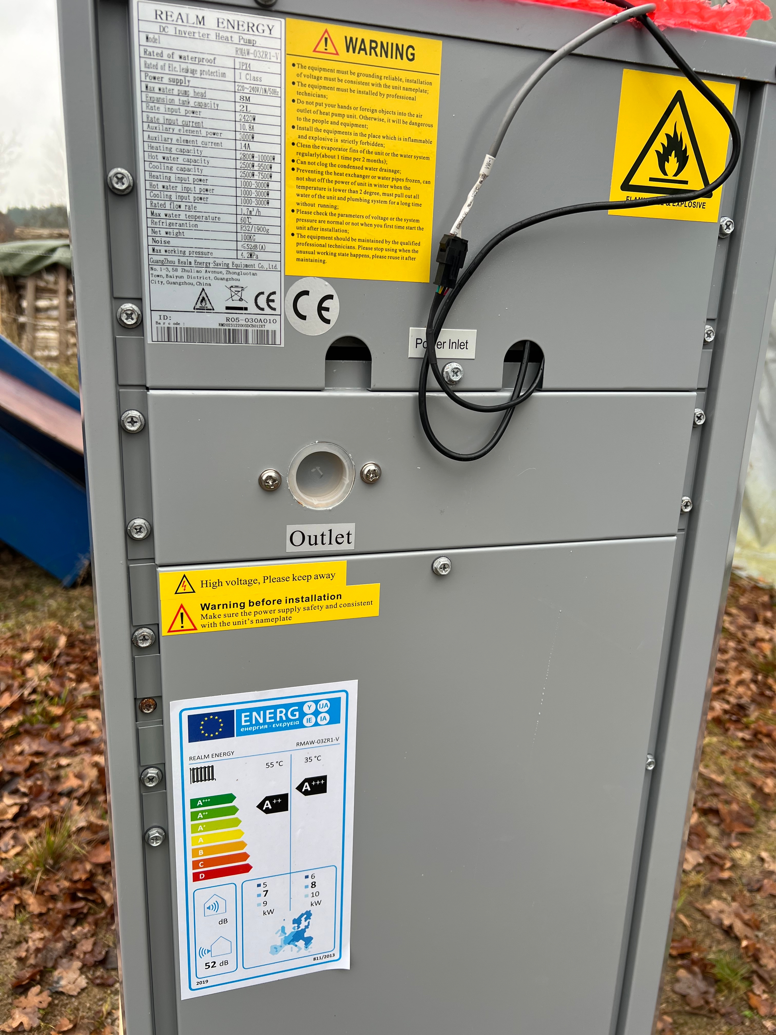 Luft/vatten-värmepump – RMRB RMAW-03ZR1-V, monoblock med WiFi och ...