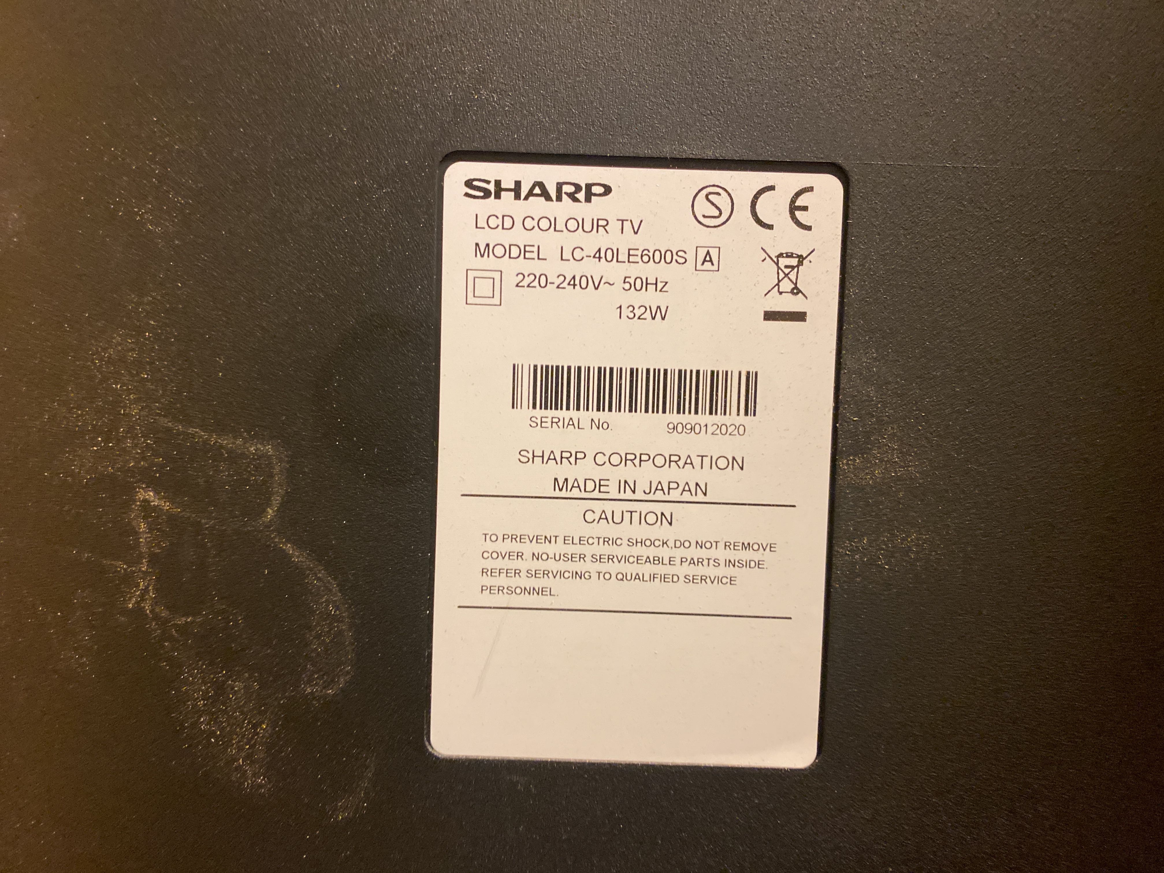 TV - Sharp Aquos 40 