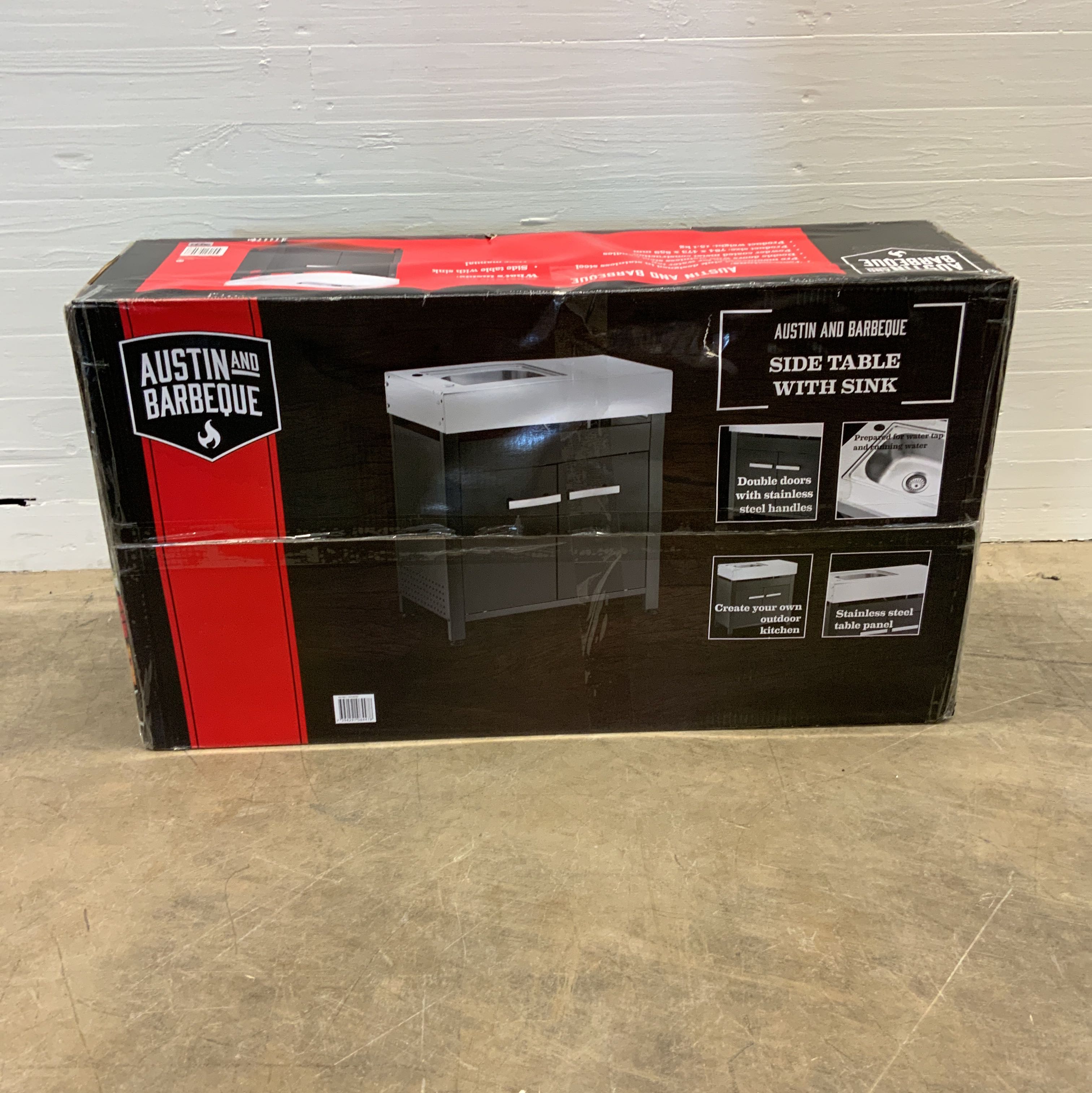 Side table with sink Austin and Barbeque AABQ Side Table With Sink SS