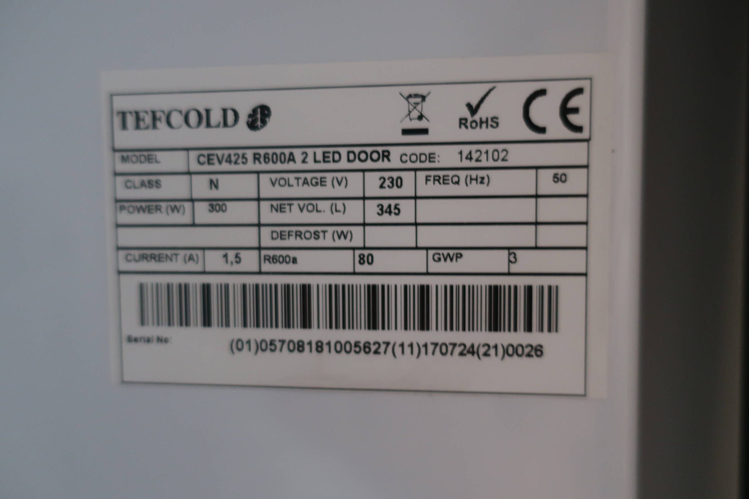 kolivia1125発送ページ Exposure Cooler, Tefcold cev425 - PS Auction - We value the future