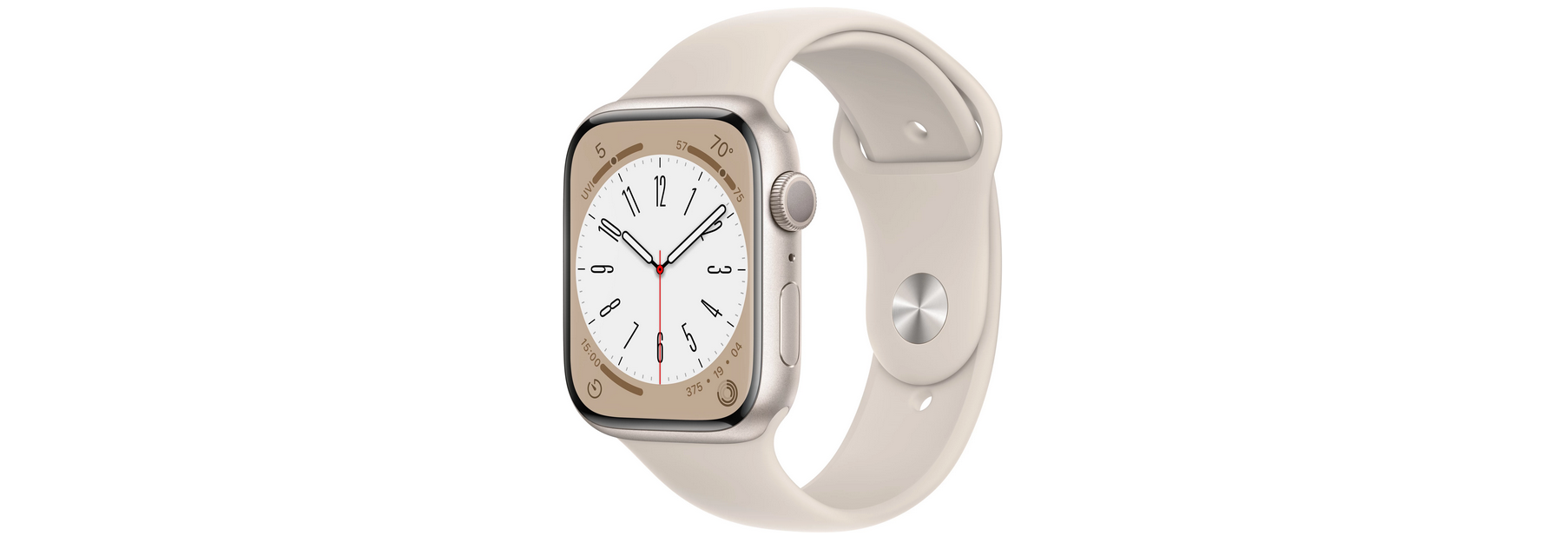 Apple Watch Series 8 GPS 45mm Starlight Aluminum Case with 