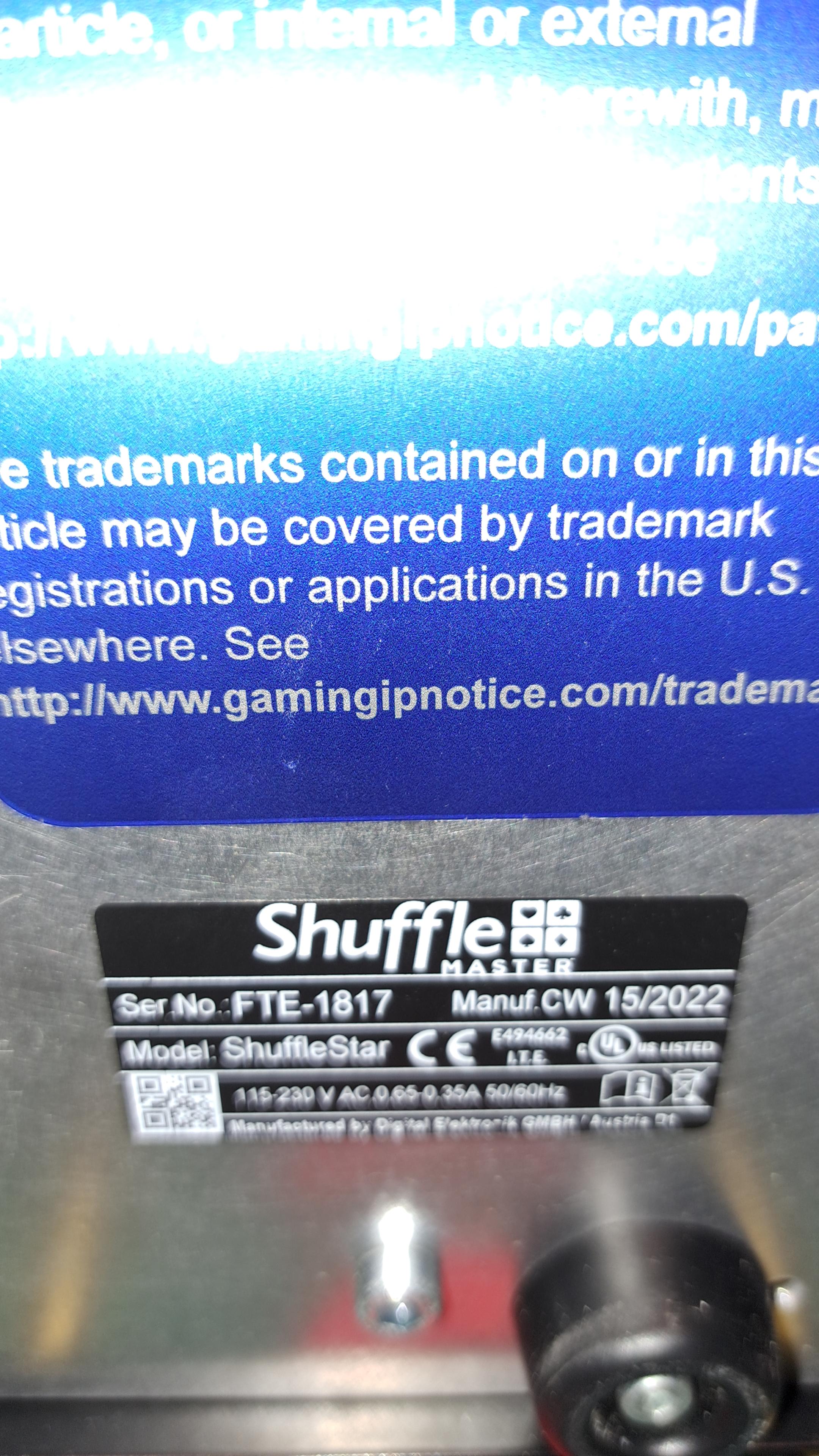 Shufflestar Card shuffler, SHFL Shufflestar (2022) - PS Auction - We value the ...