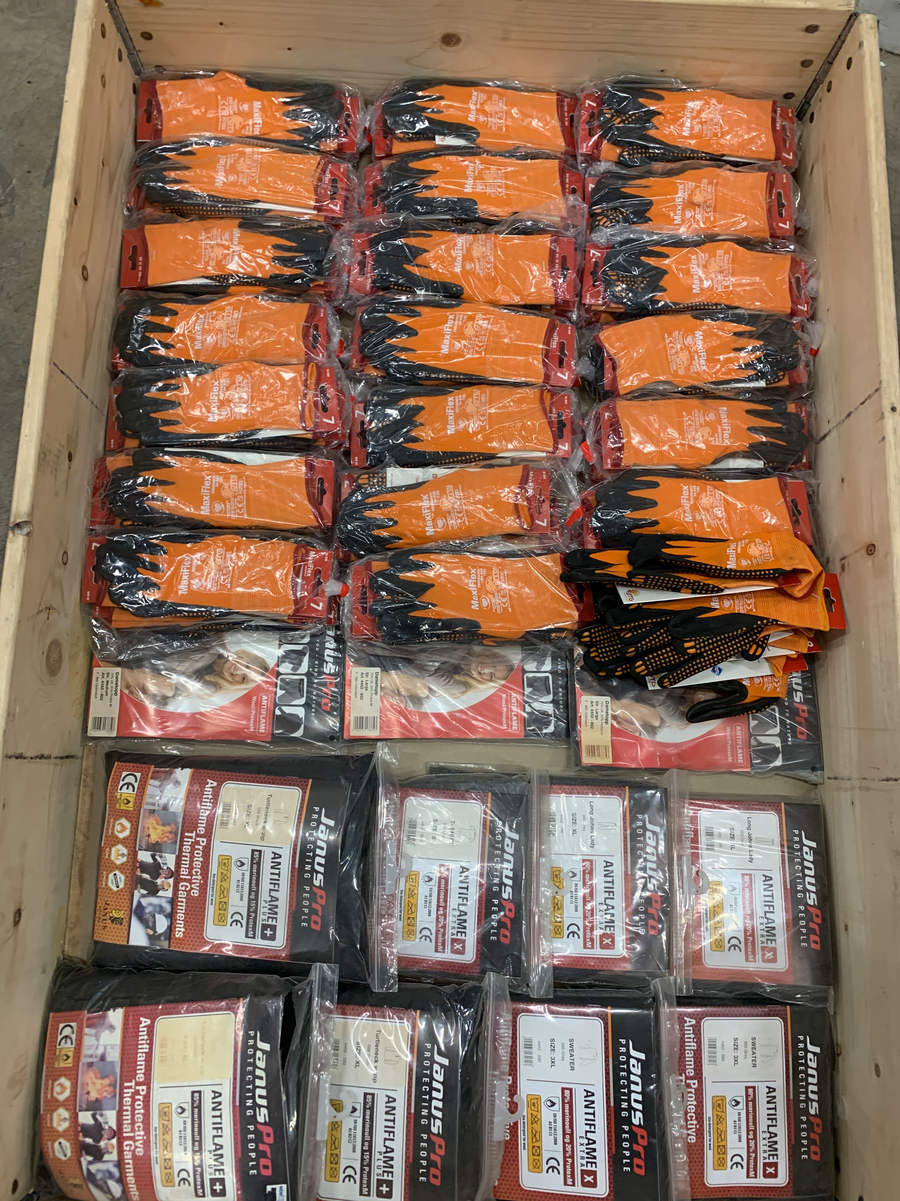 Protective gloves and flame retardant clothing PS Auction We value the future Largest in