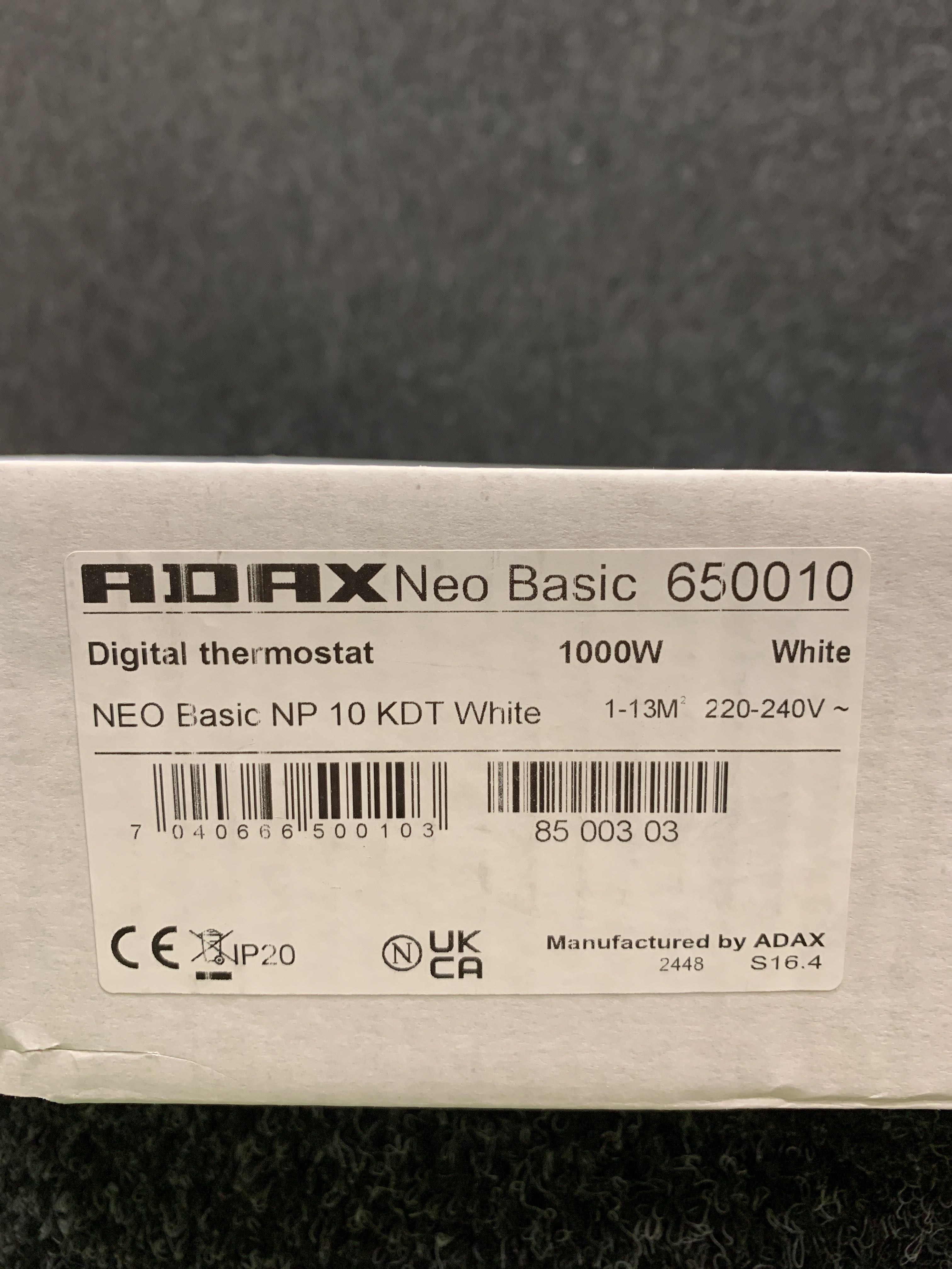 Panelelement Adax Neo Basic 1000W (vit) - Auktioner online ...