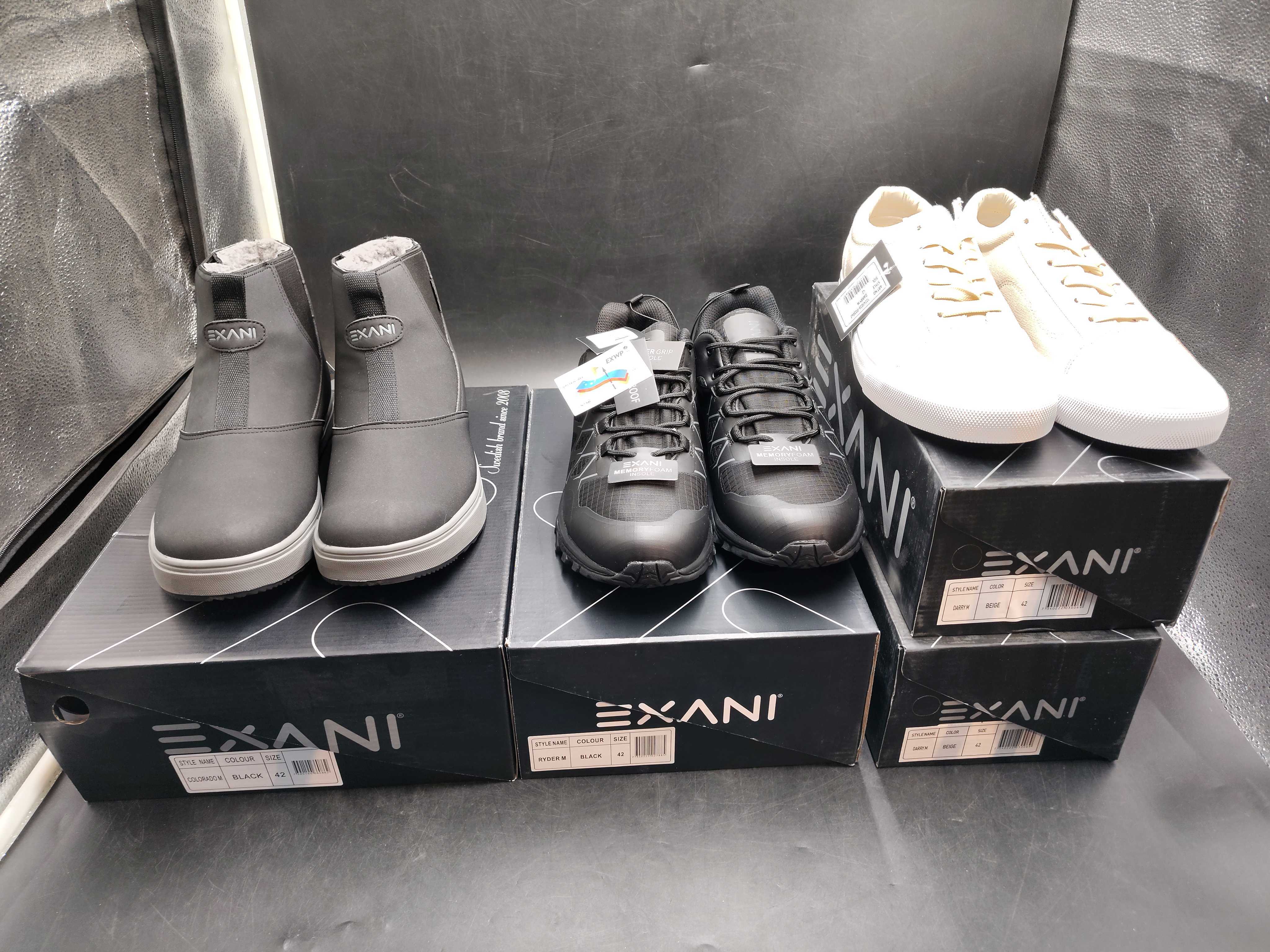 Shoes, 4 pairs - Exani, mixed models, size 42 - PS Auction - We value ...