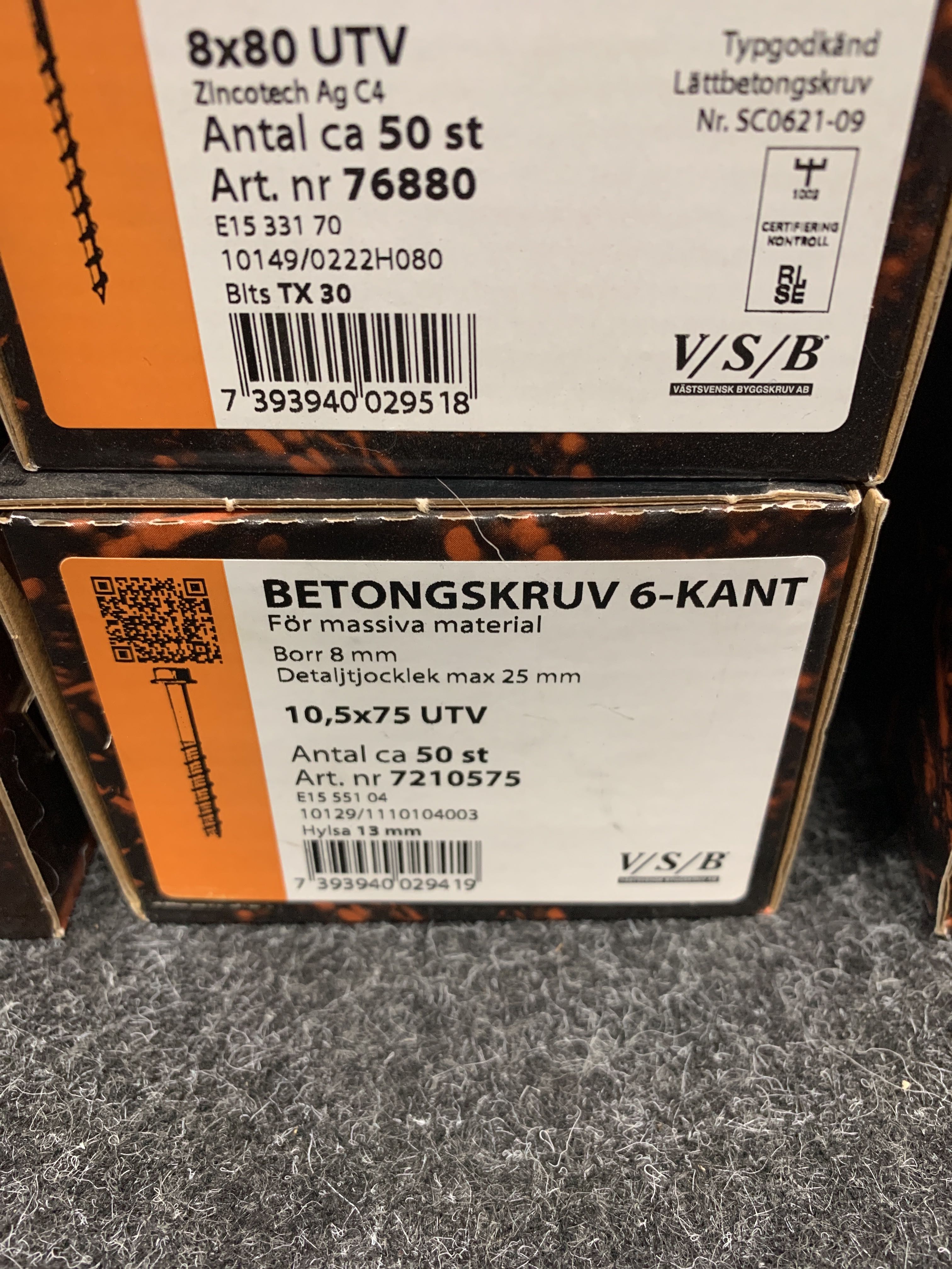 10 st Förpackningar skruv, VSB - Auktioner online - Nätauktioner ...