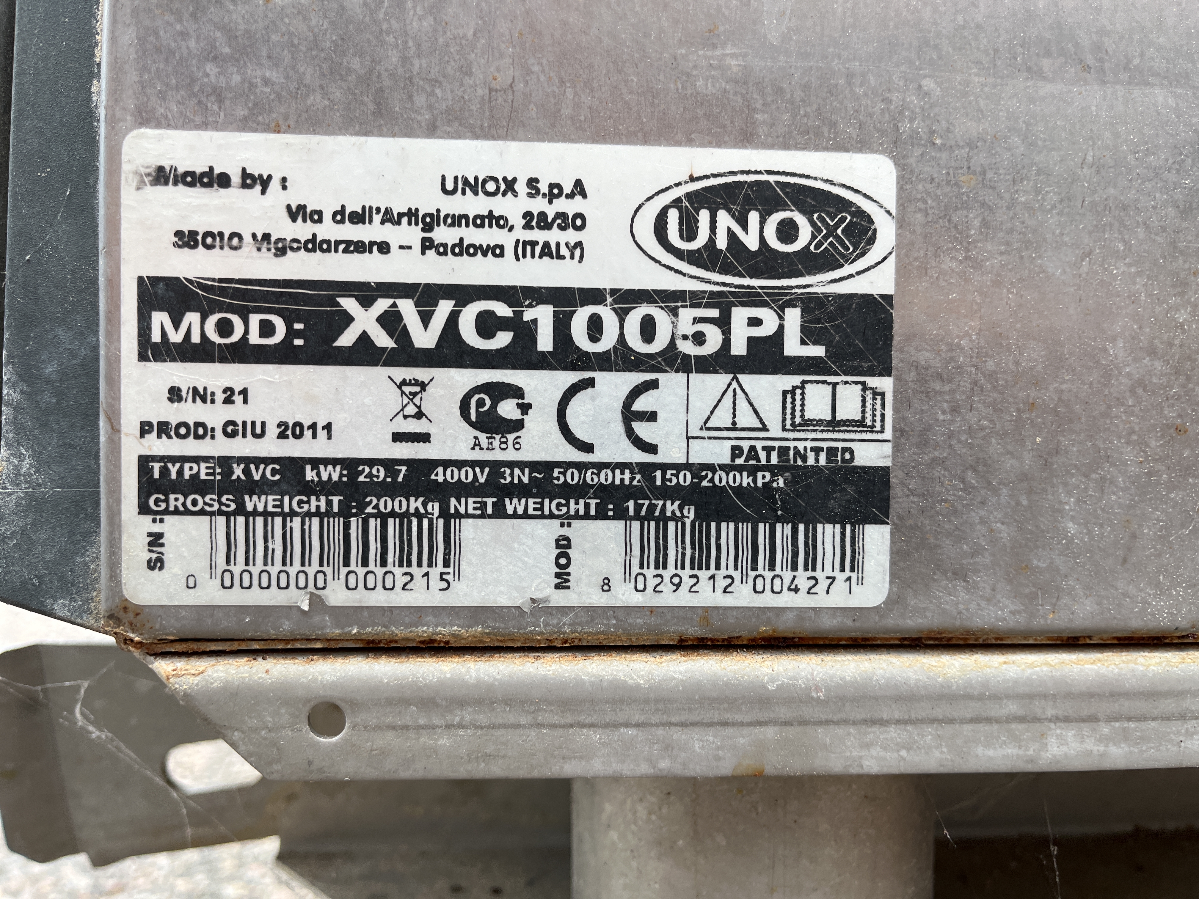 Hot air oven Unox XVC 1005 PL - PS Auction - We value the future - Largest  in net auctions