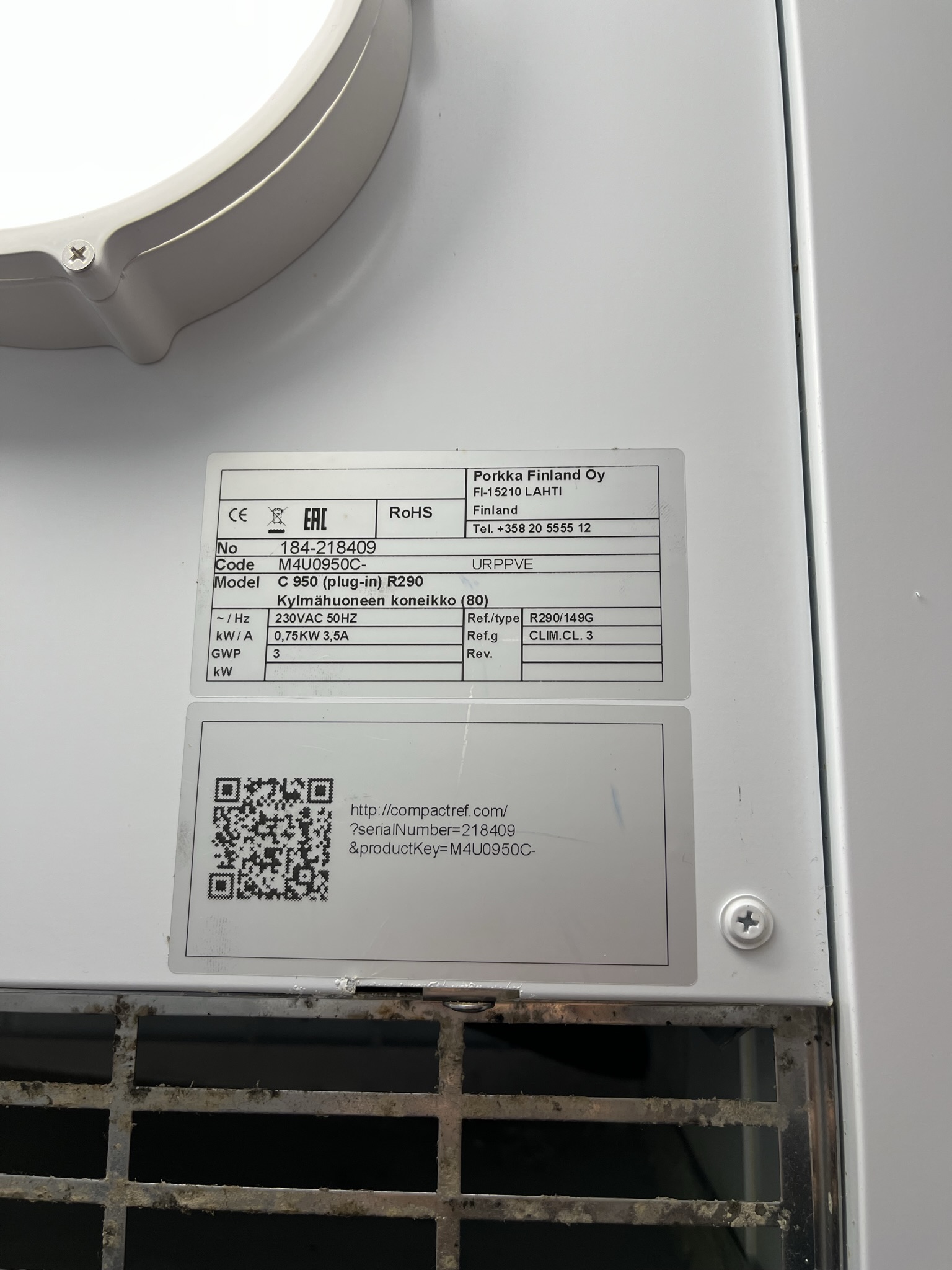 Kylrum Porkka C950 (Plug-in) R290 - Auktioner online - Nätauktioner ...