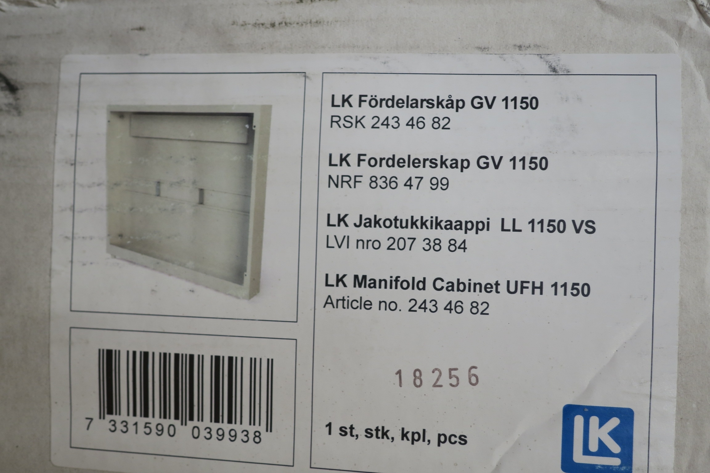 Fördelarskåp LK GV 1150 - Auktioner online - Nätauktioner ...