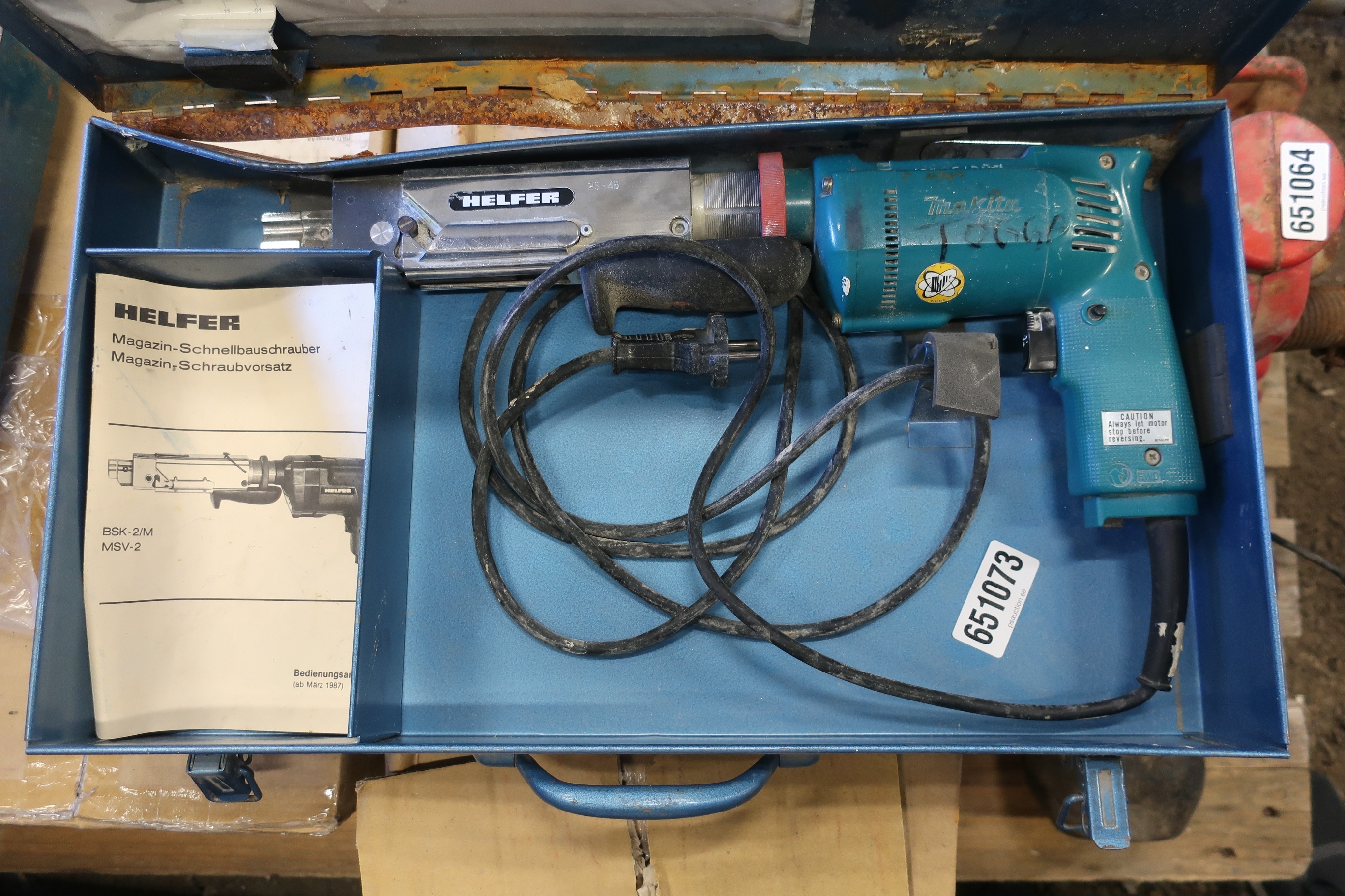 Makita drywall screwdriver with Helfer 