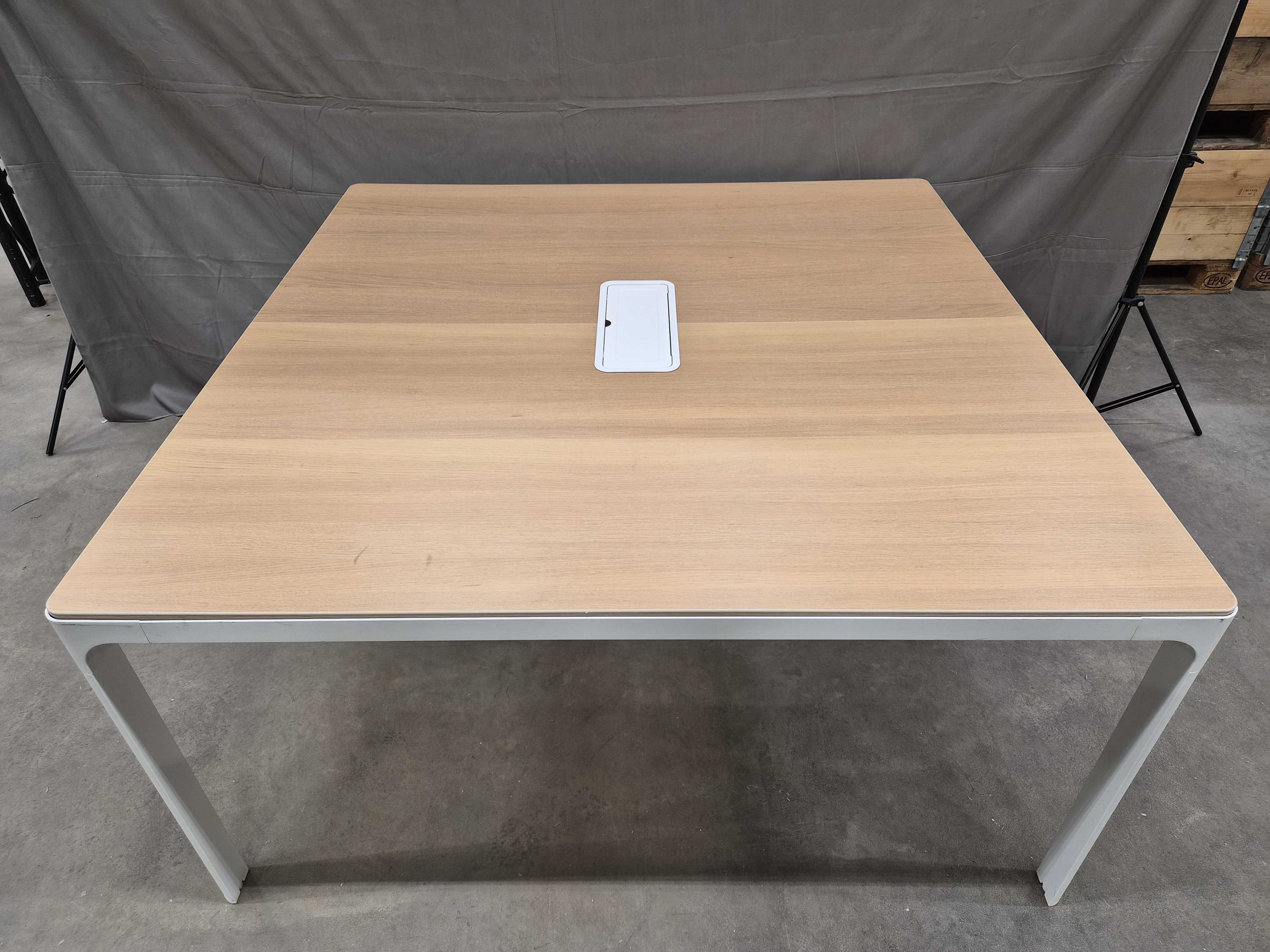 Conference table – square, cable entry - PS Auction - We value the ...