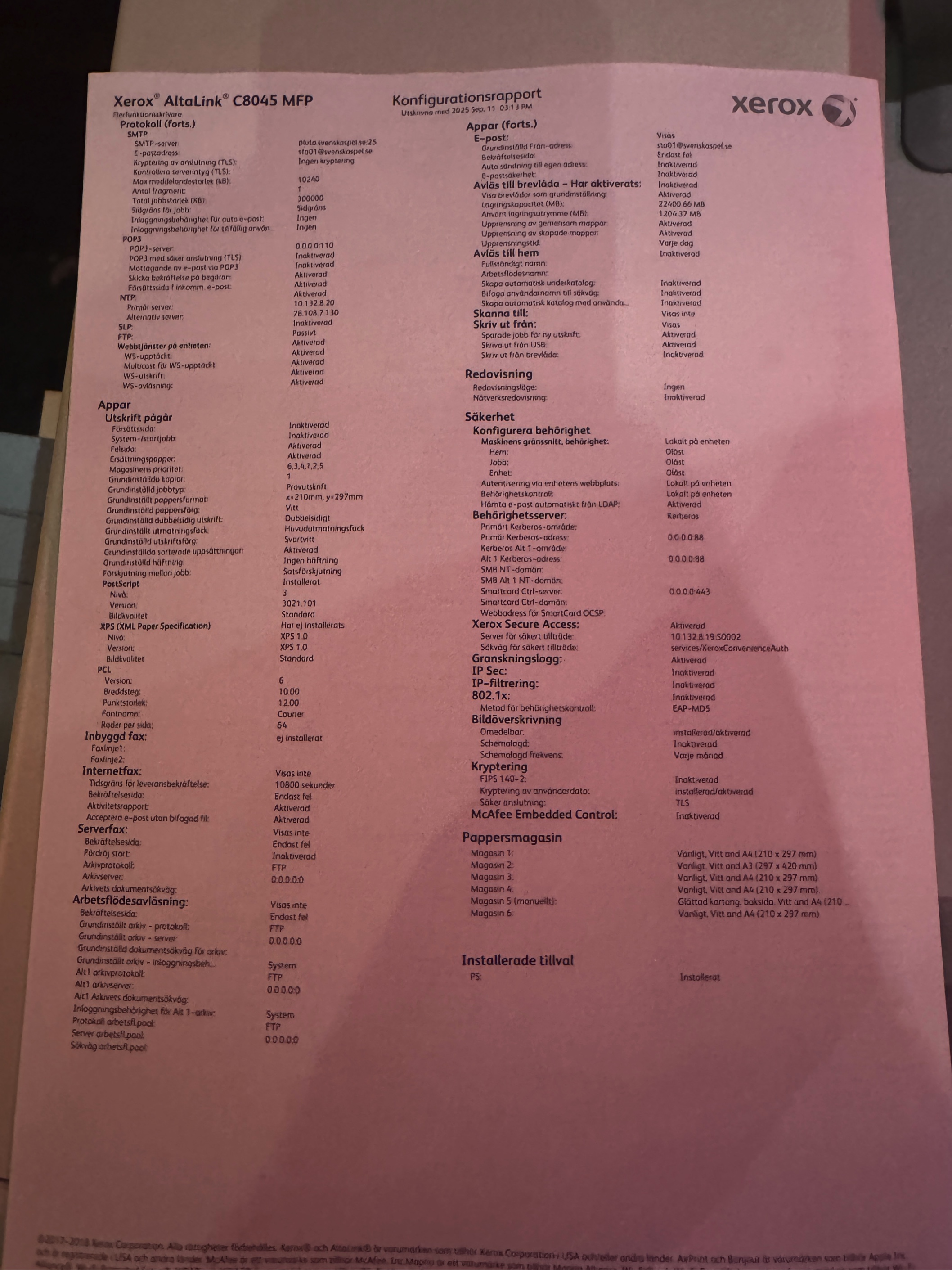 Multifunction Printer - Xerox AltaLink C8045 MFP - PS Auction - We