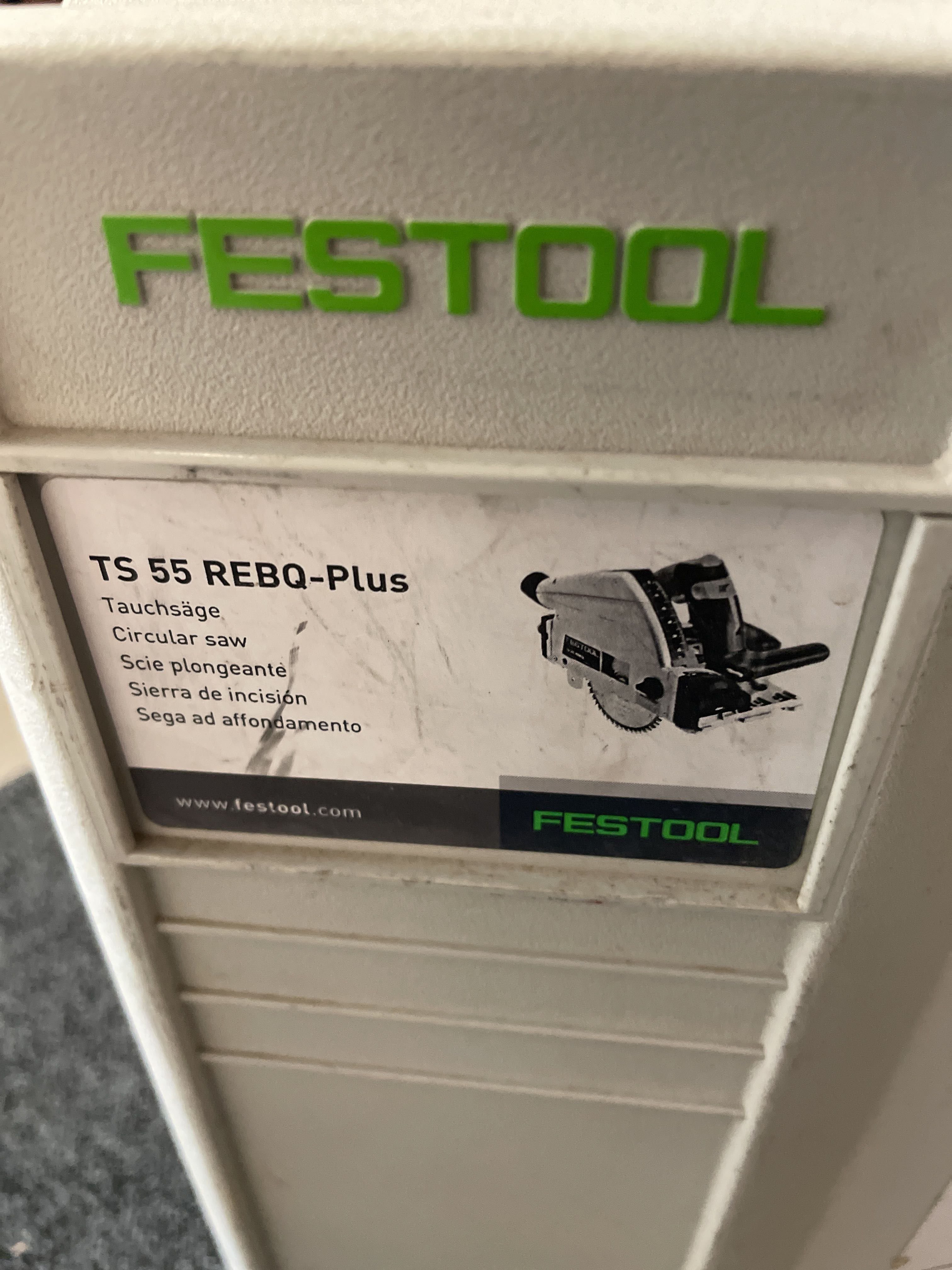 Festool 50cm Ruler Festool plunge saw with rulers and various chargers and batteries - PS ...