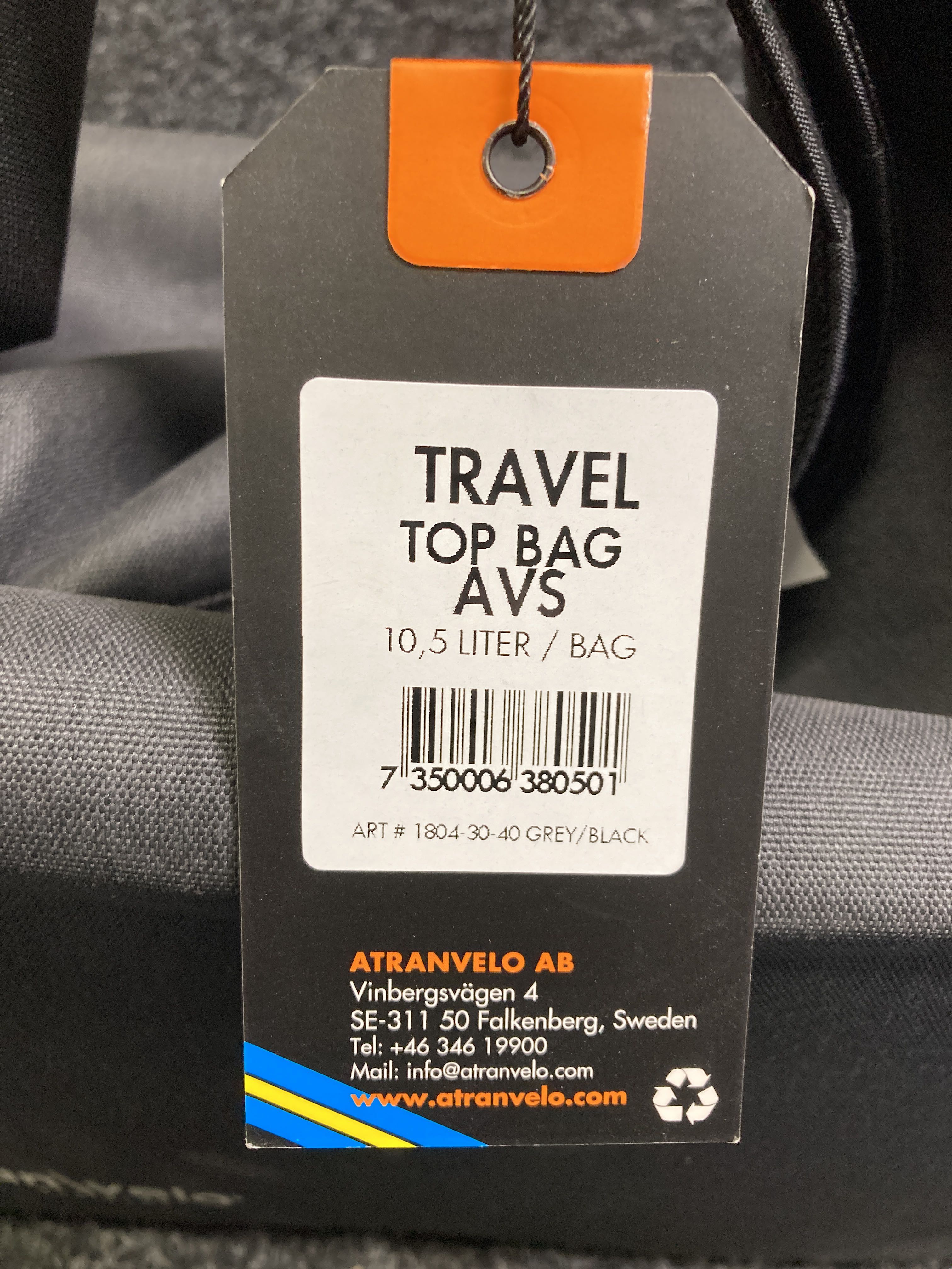 Cykelväska Atran Velo Travel Top Bag AVS 10,5L Auktioner online