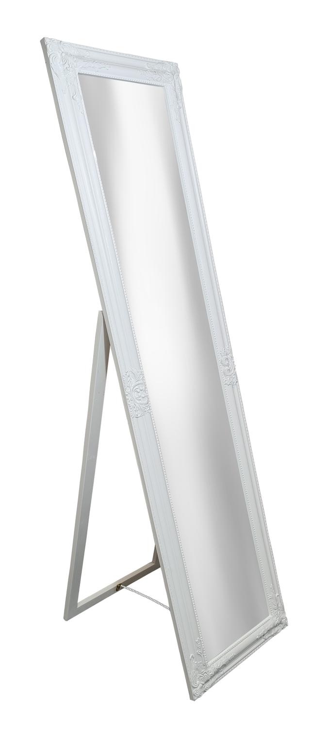 Decorative floor mirror with white painted frame 6pack PS Auction We value the future