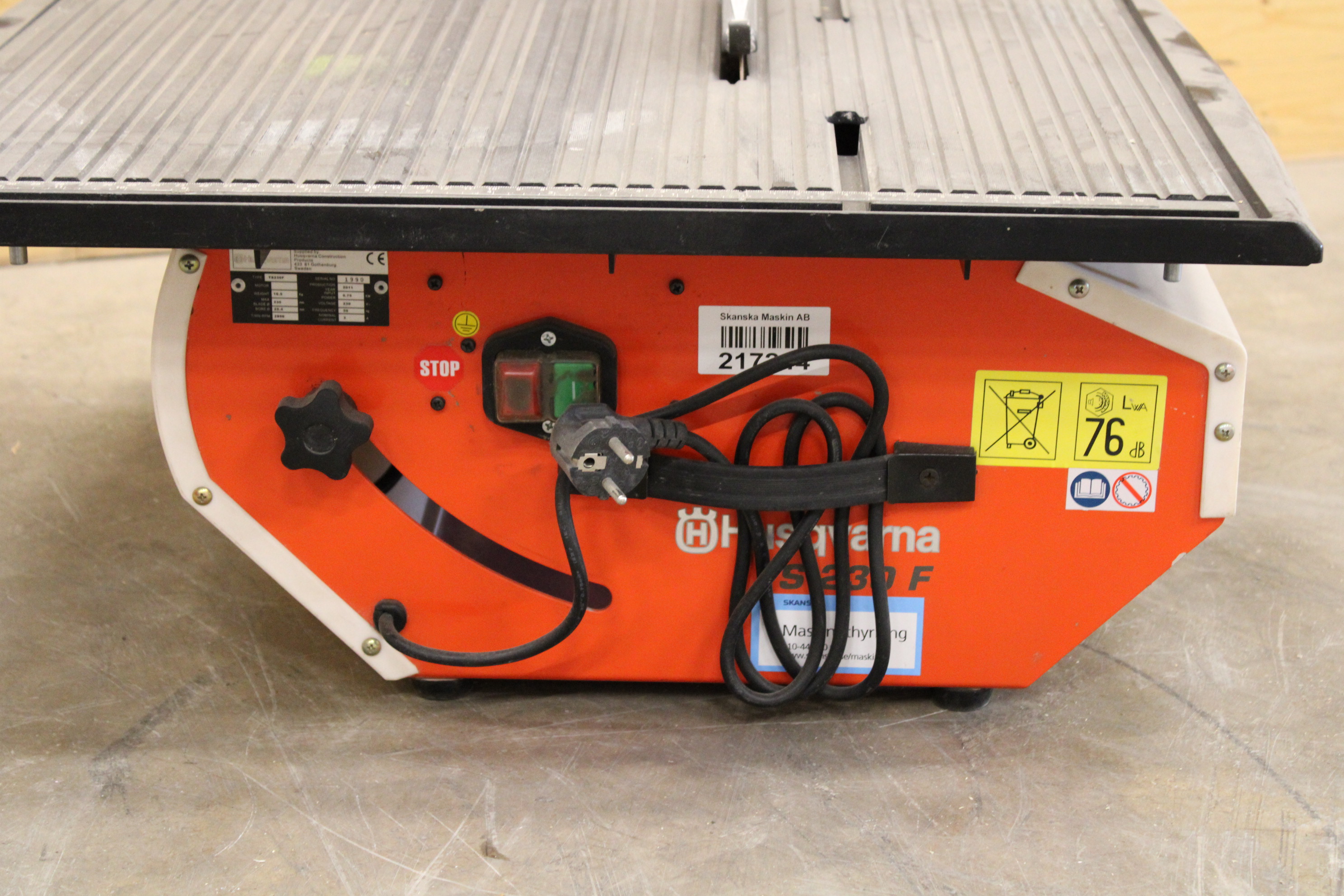 Tile saw Husqvarna TS 230 F PS Auction We value the future