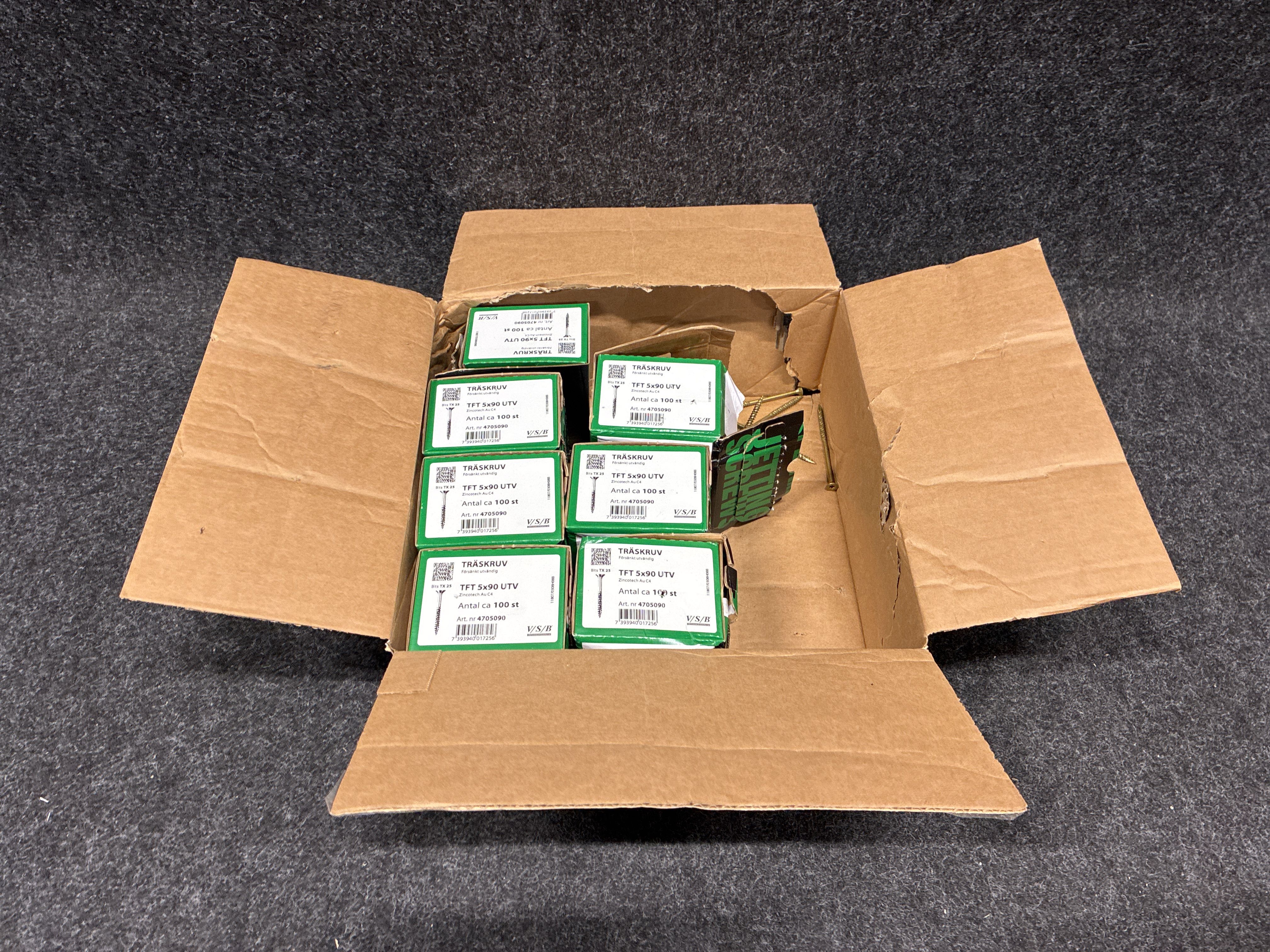 7 st Förpackningar Träskruv 5x90mm, VSB - Auktioner online ...