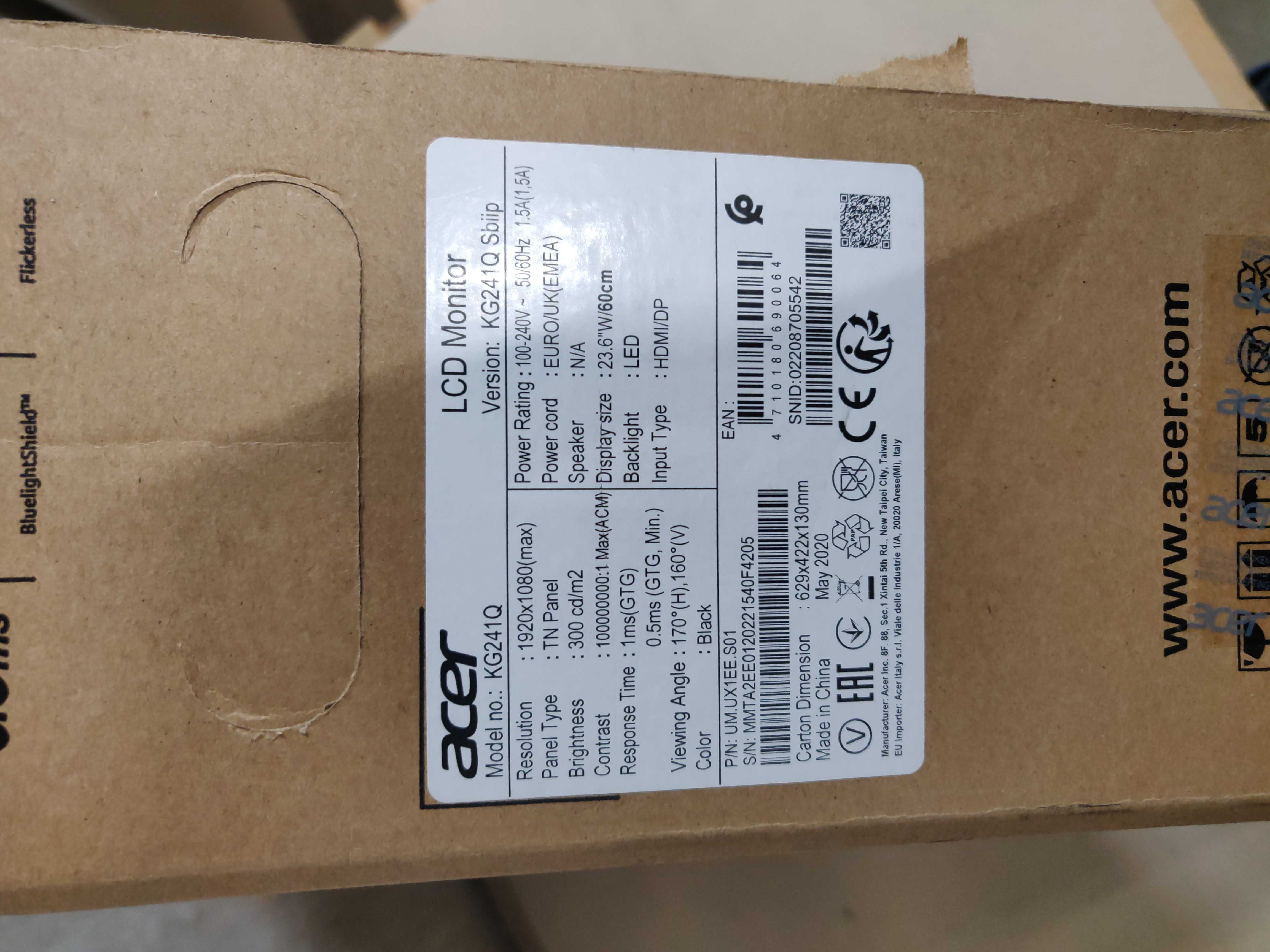 Gaming Screen Acer 24 Gaming Screen Kg241qsbiip Ps Auction We Value The Future Largest In Net Auctions