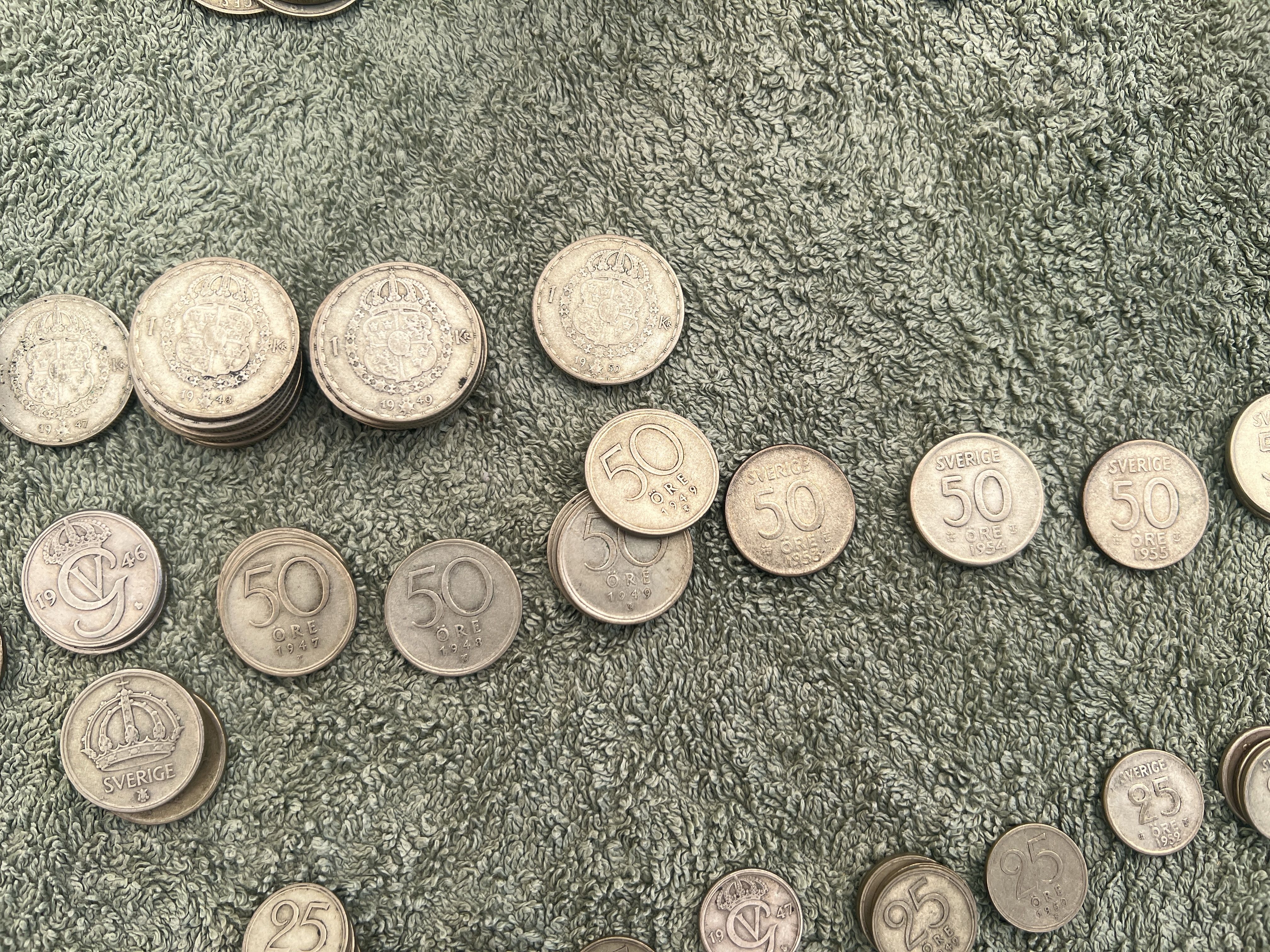 Large Coin Collection 7.6 kg 1 SEK 50.25.10.5 öre - PS