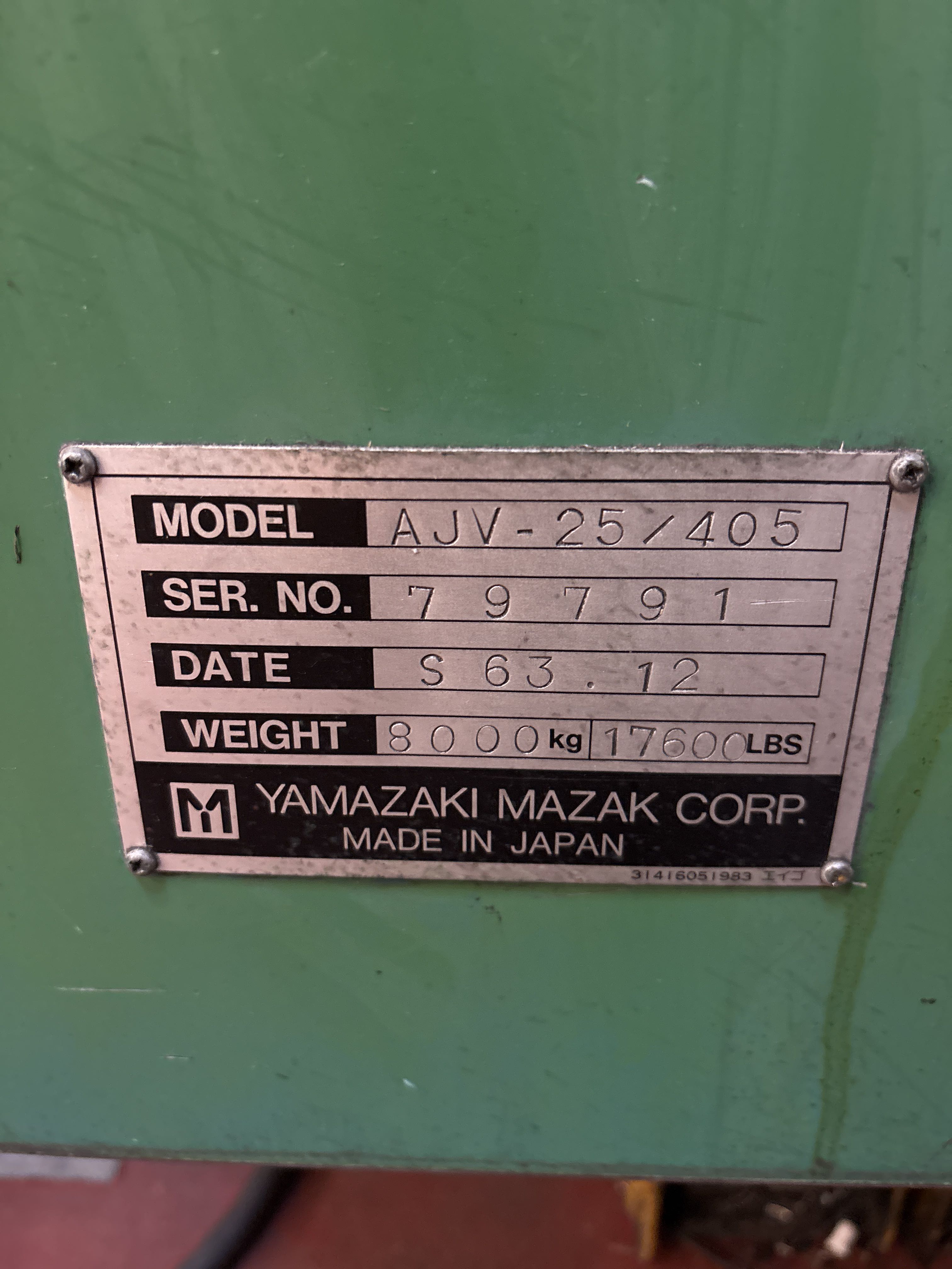 Machining center - Mazak AJV-25/405 - PS Auction - We value the