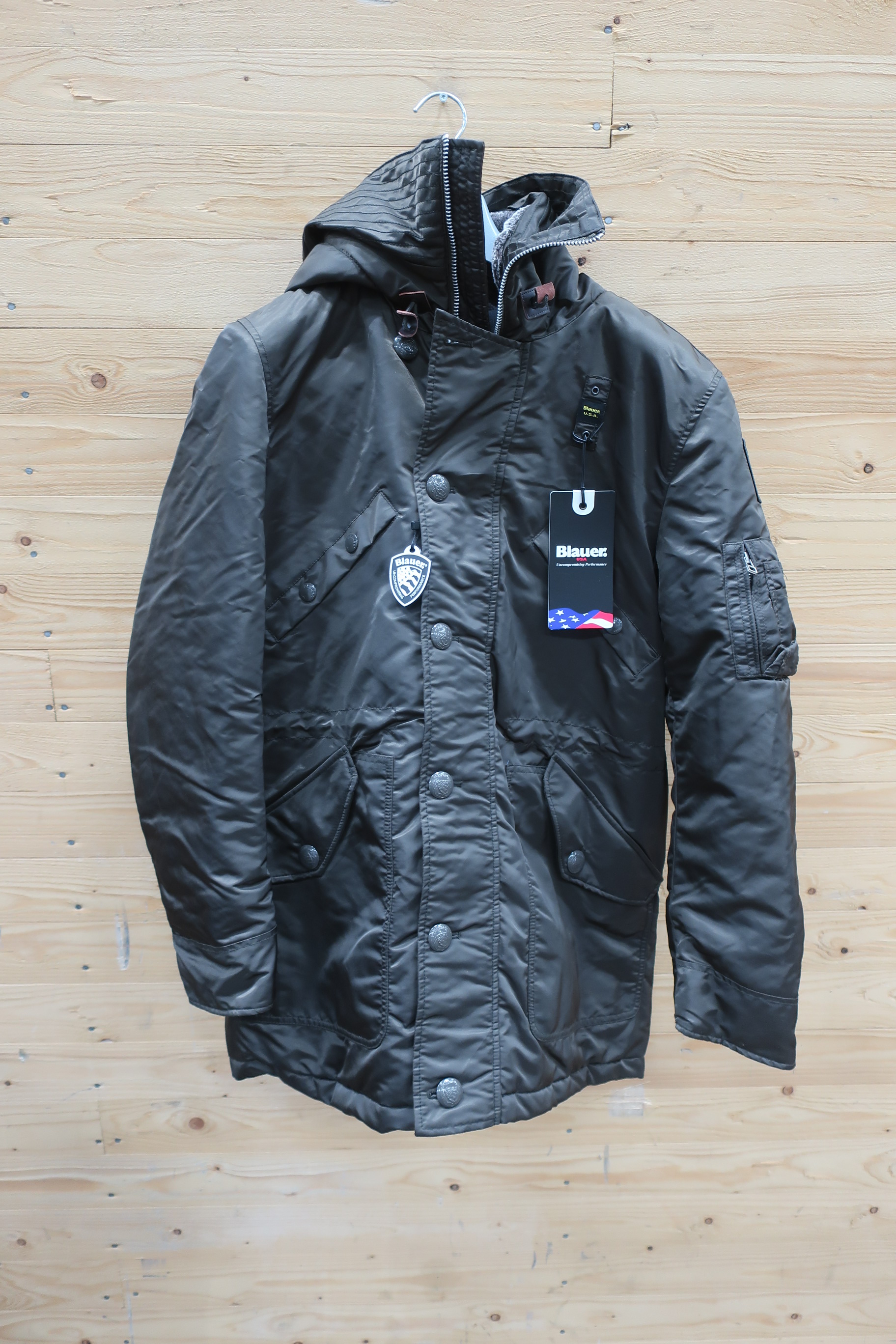 Jacka Blauer USA Trech Lunghi L Nätauktioner Vinterjacka Blauer USA impermeabile trench lunghi S