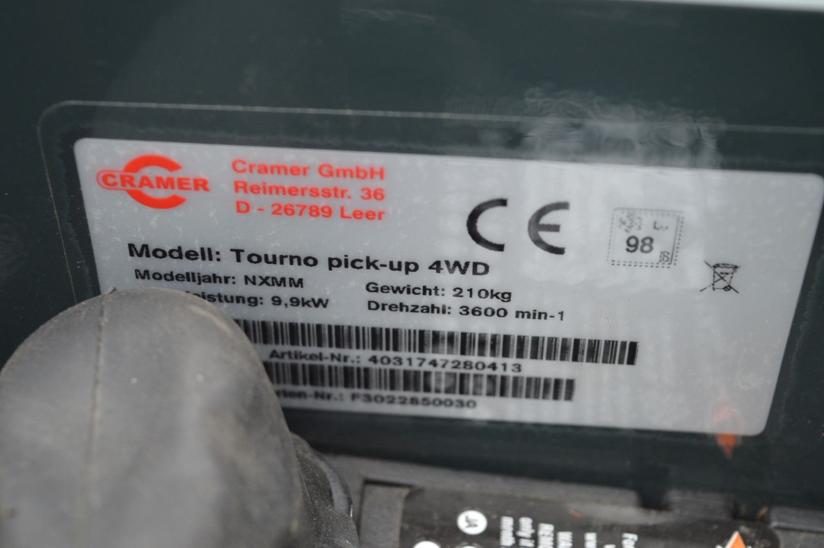 SECURA Keilriemen Für Cramer Tourno Pick-Up Rasenmäher - Ersetzt 9959131