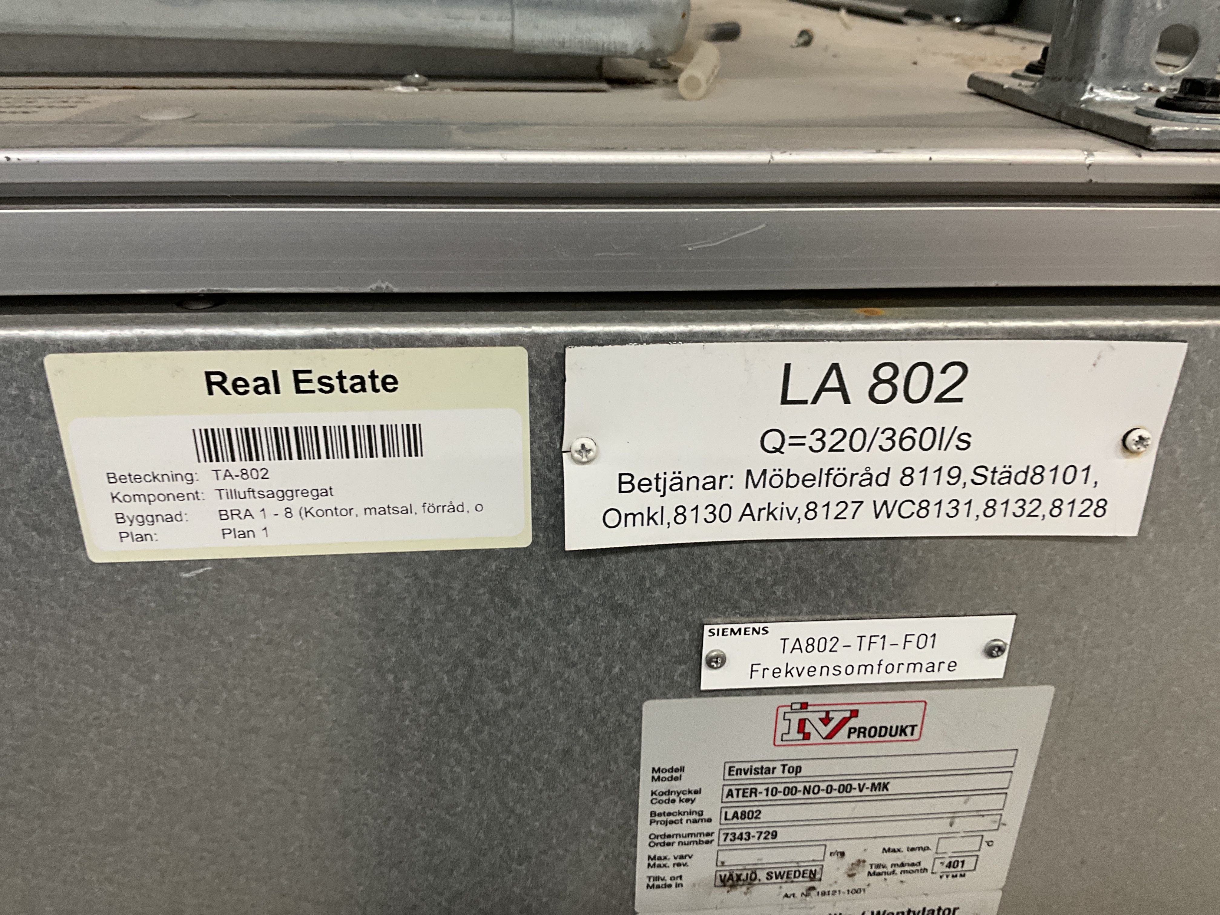 Ventilation unit - Envistar TOP - PS Auction - We value the future ...