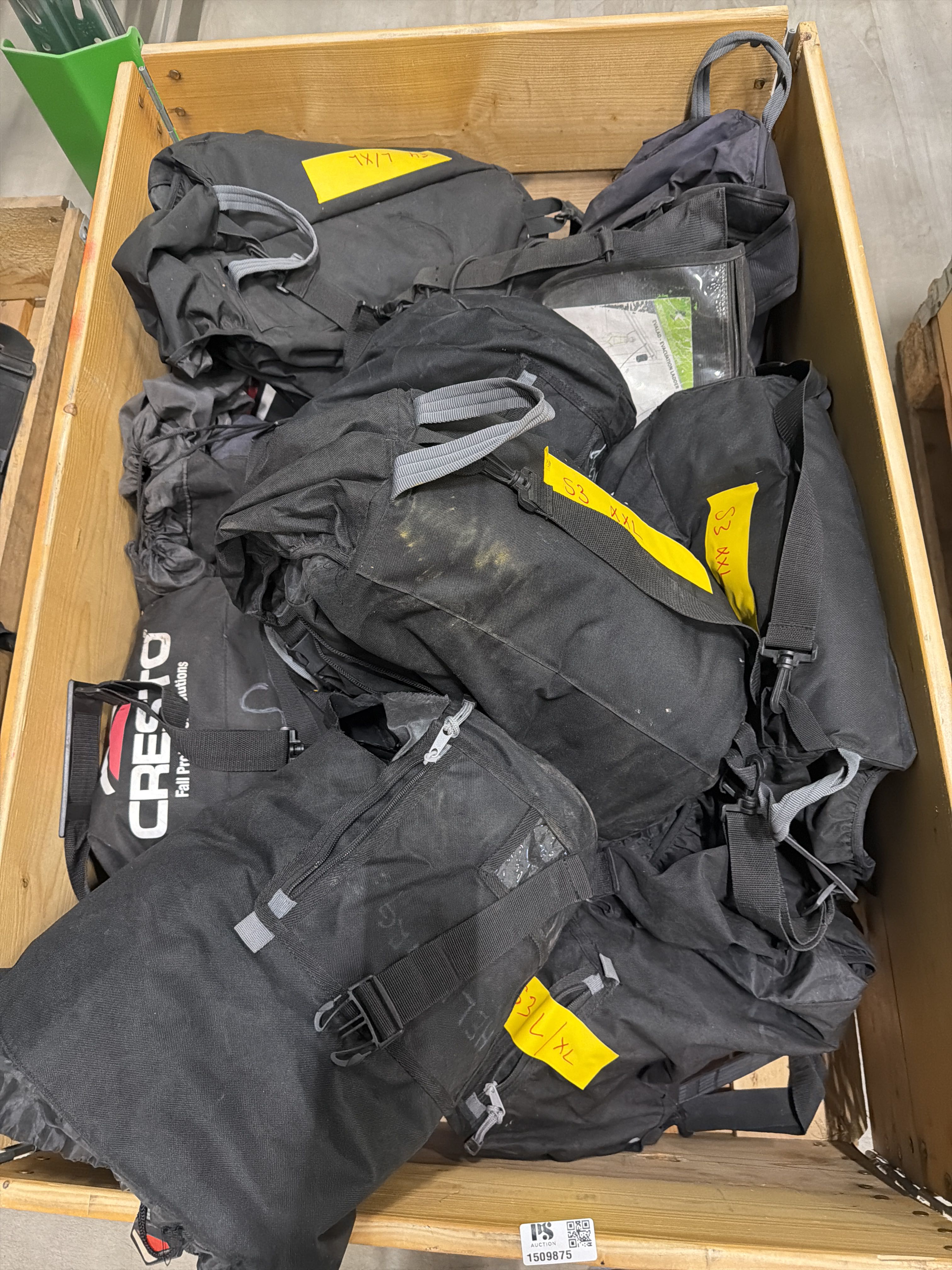 Pallet with fall protection kit and rope ladders - PS Auction - We ...