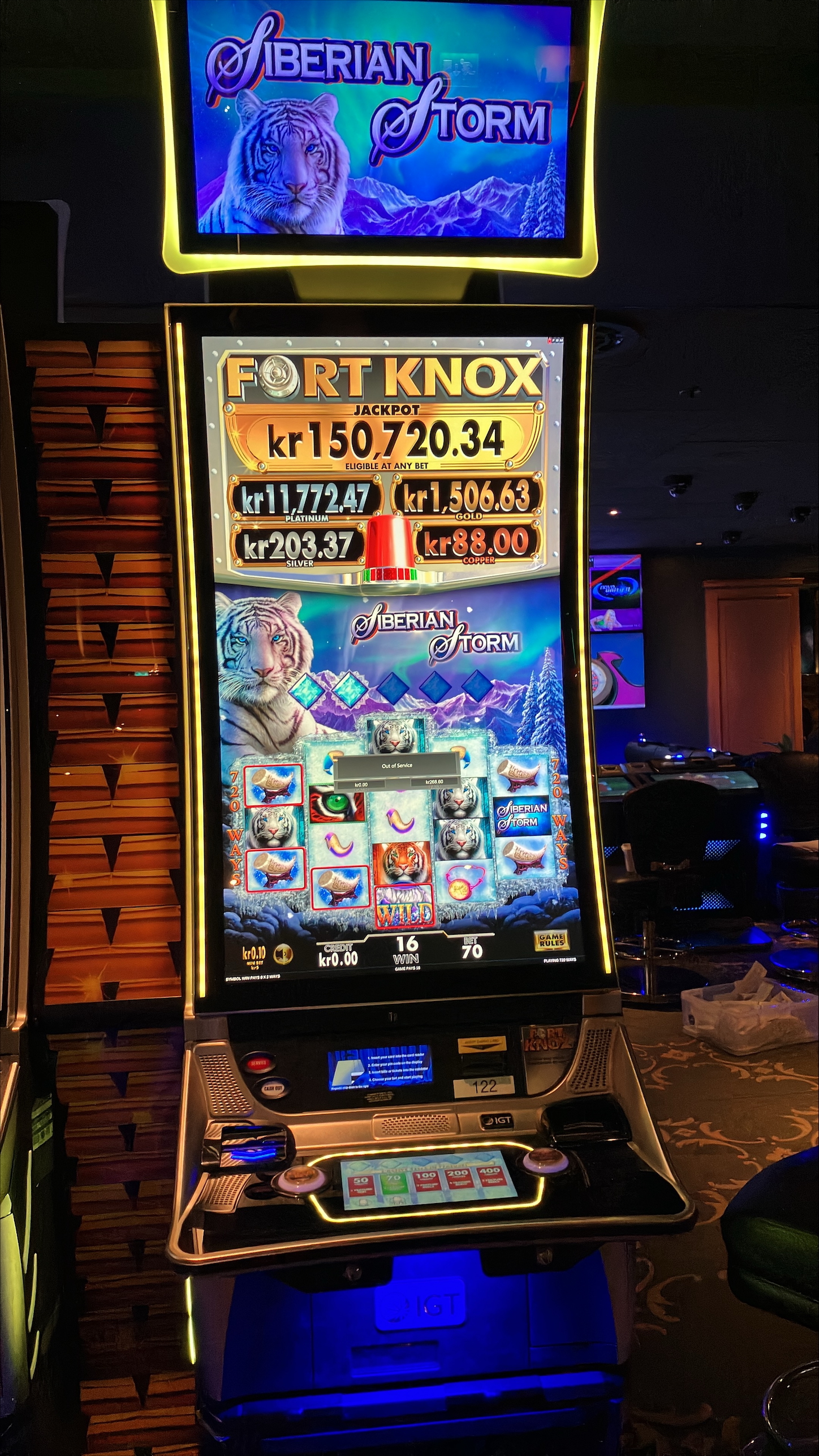 6 × Slots IGT Crystal curve – Fort Knox series (2018–2023) - PS