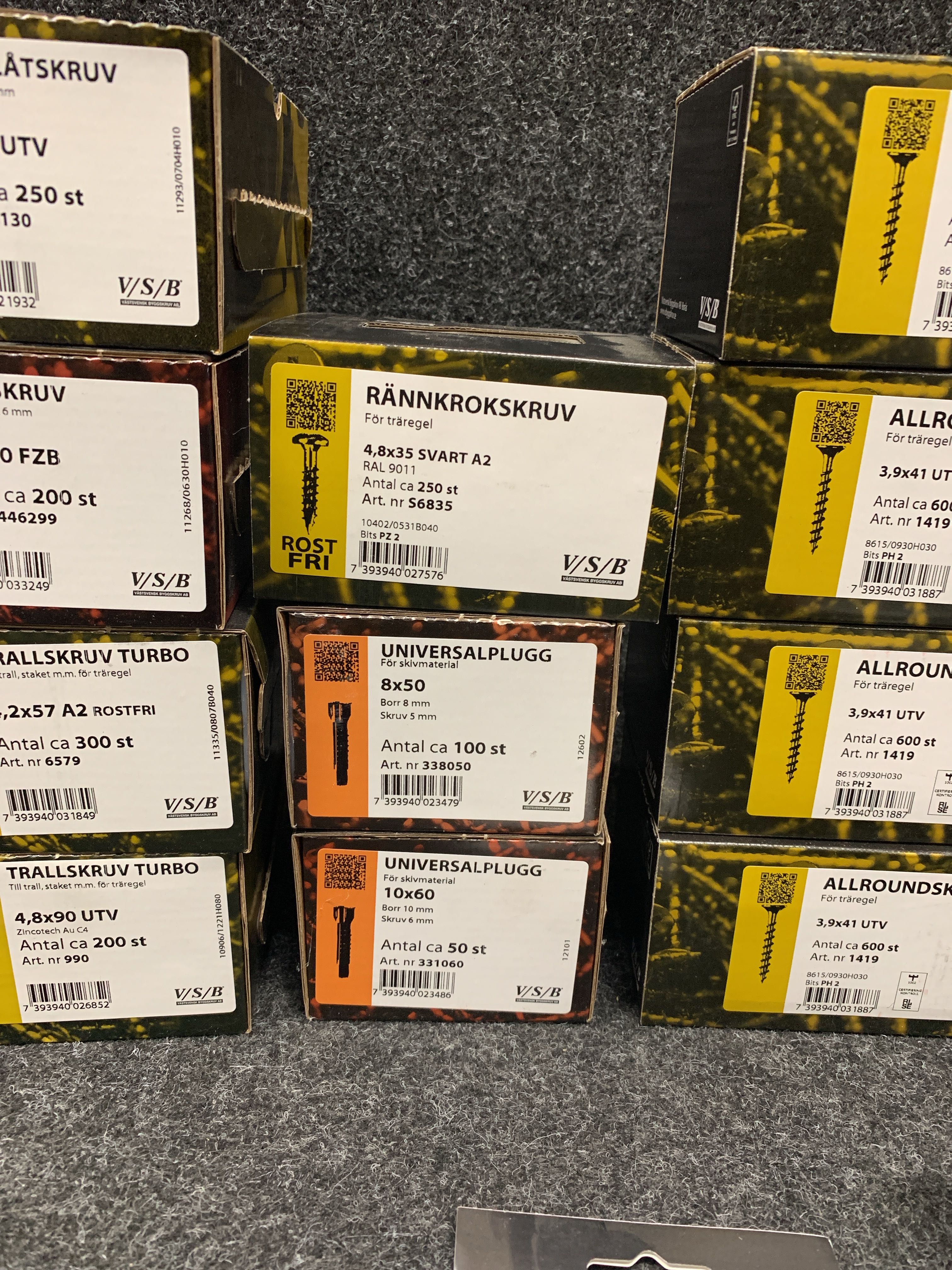 20 st Förpackningar skruv, VSB - Auktioner online - Nätauktioner ...