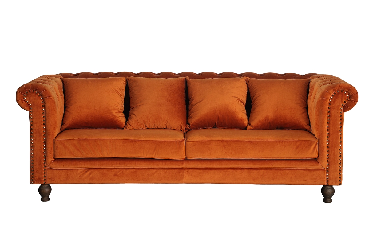 Velvet 3-seater sofa - PS Auction - We value the future - Largest in ...