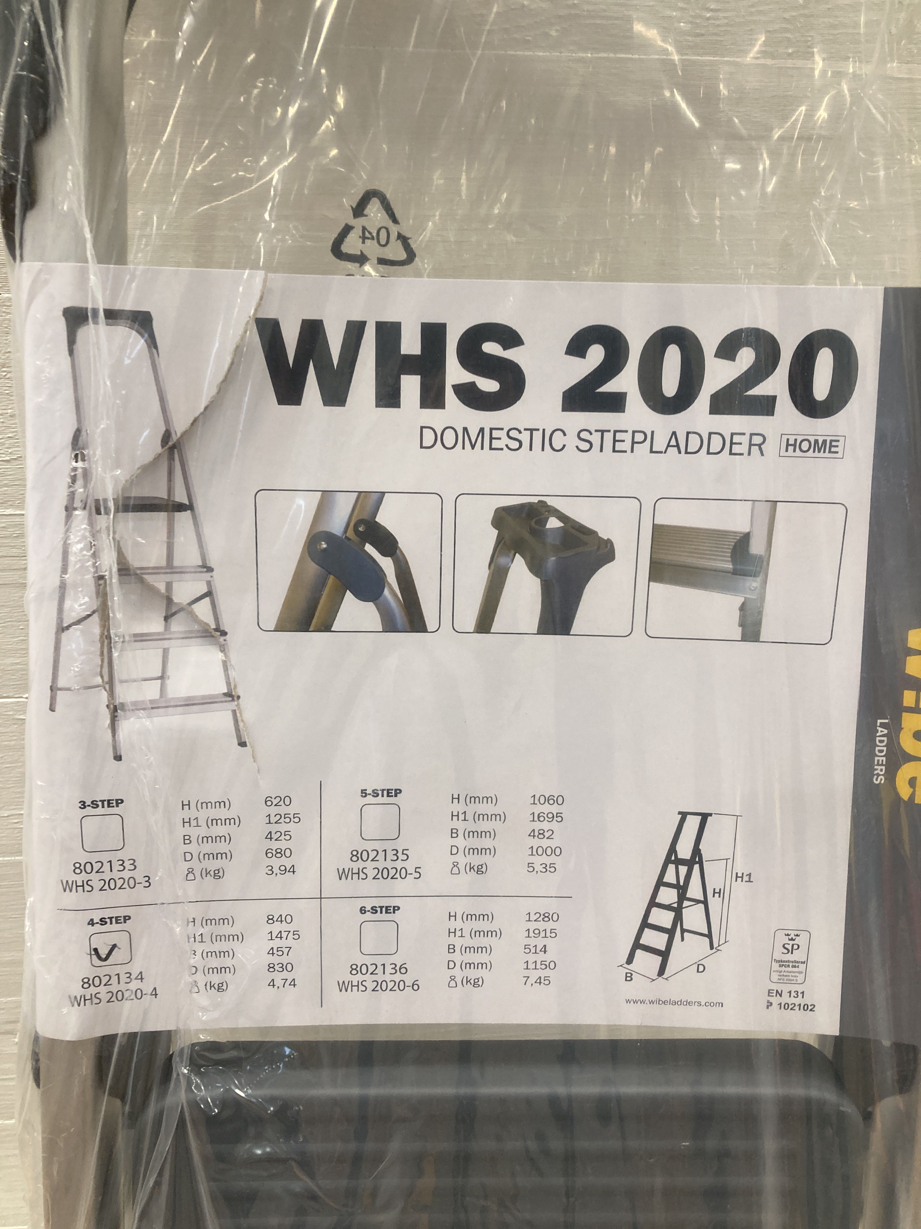 Household ladder Wibe WHS 2020 4-step - PS Auction - We value the ...