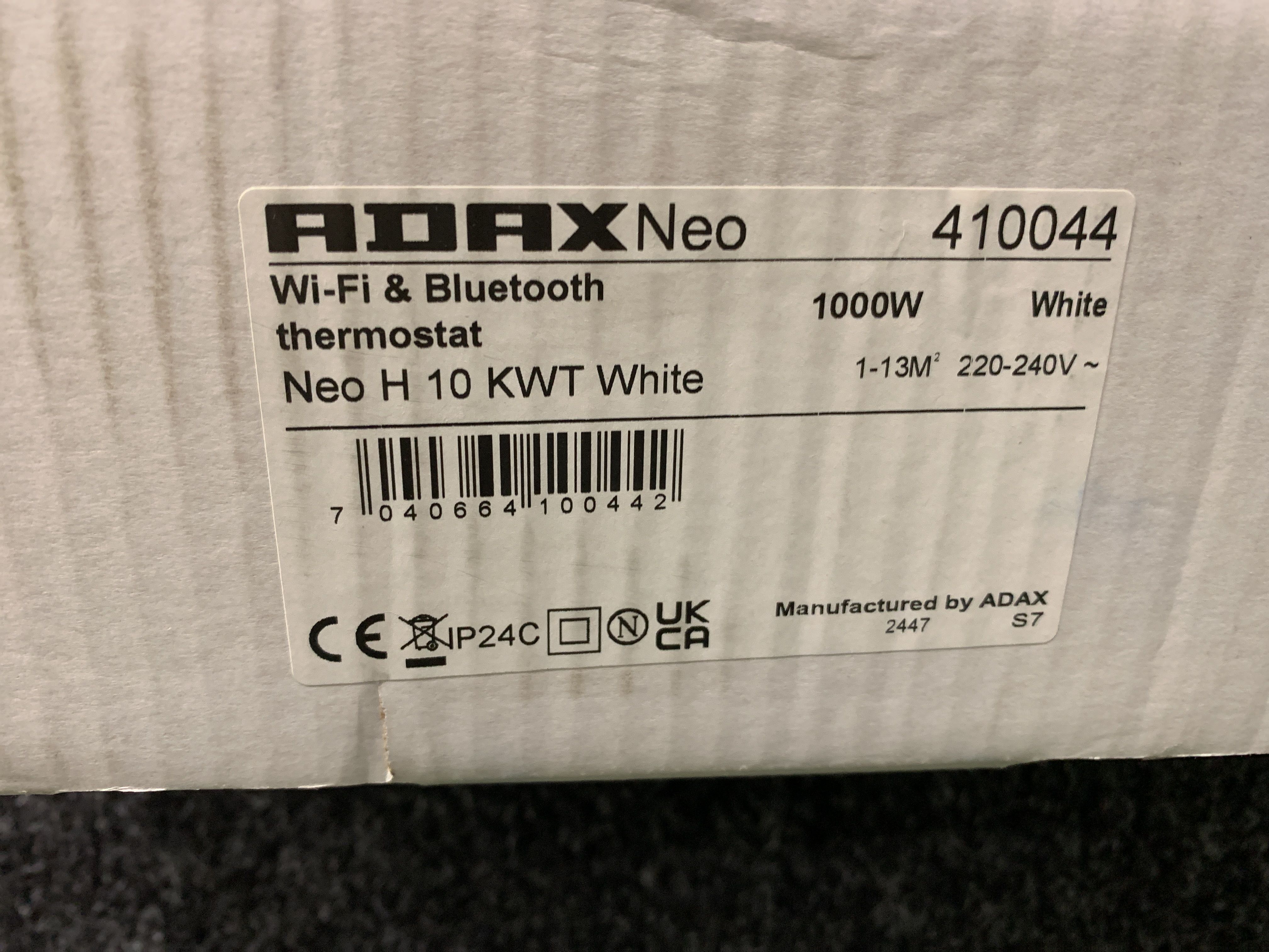 Panel element Adax Neo WiFi 1000W (white) - PS Auction - We value the ...