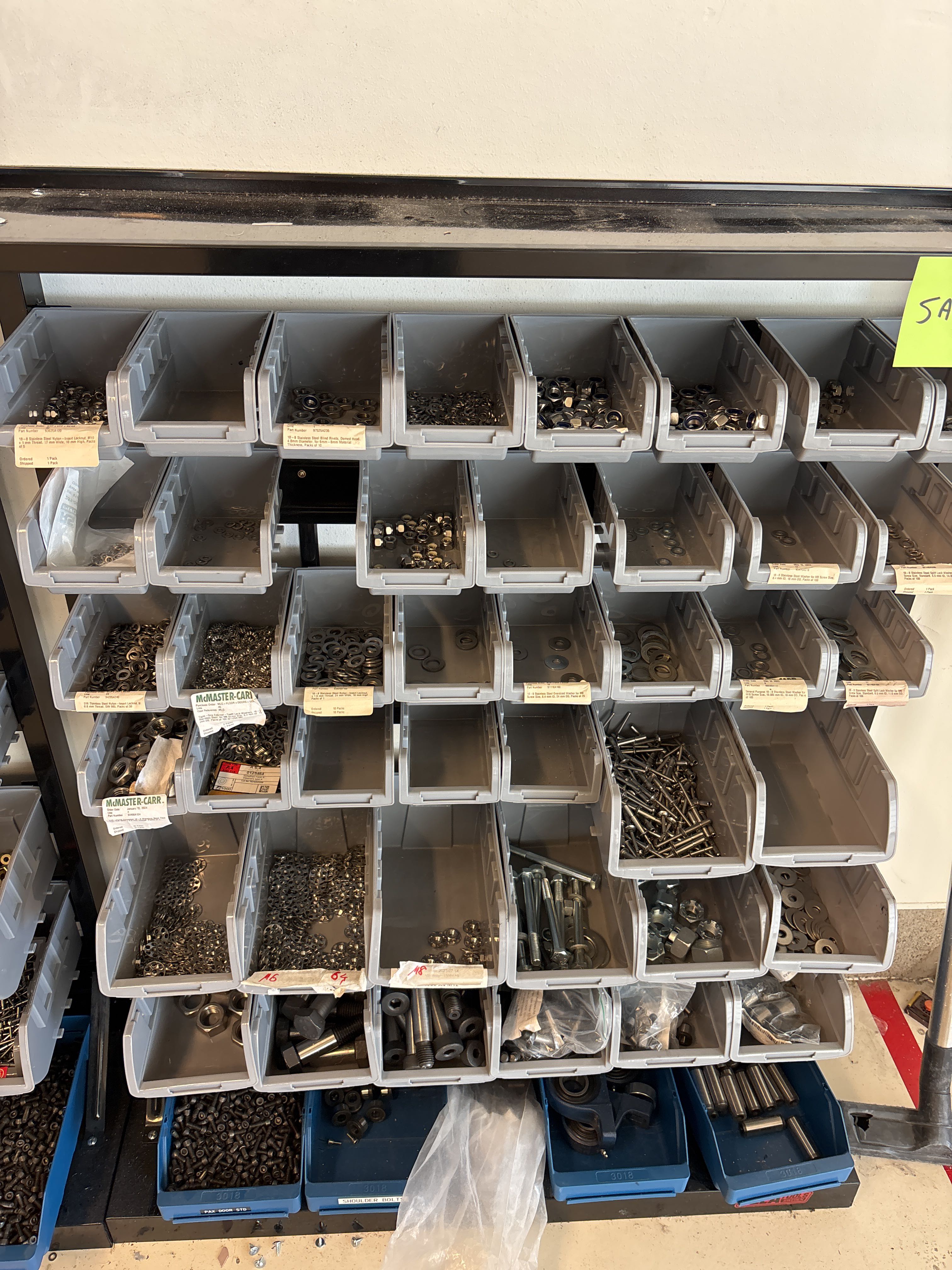 Fastners Storage Racks Assortment storage with various fasteners - PS Auction - We value the ...