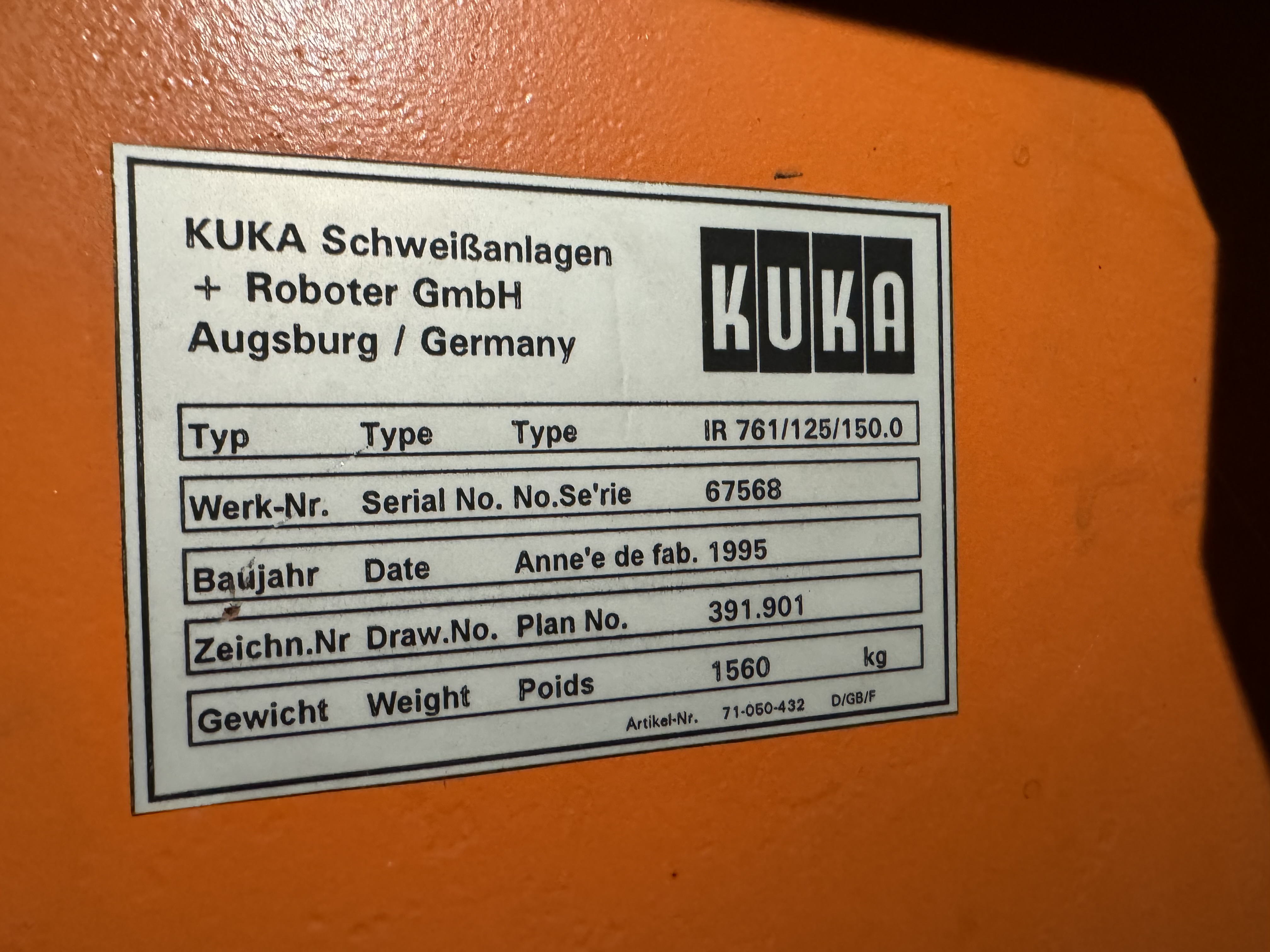 KUKAI出品 Industrial robot KUKA - PS Auction - We value the future - Largest