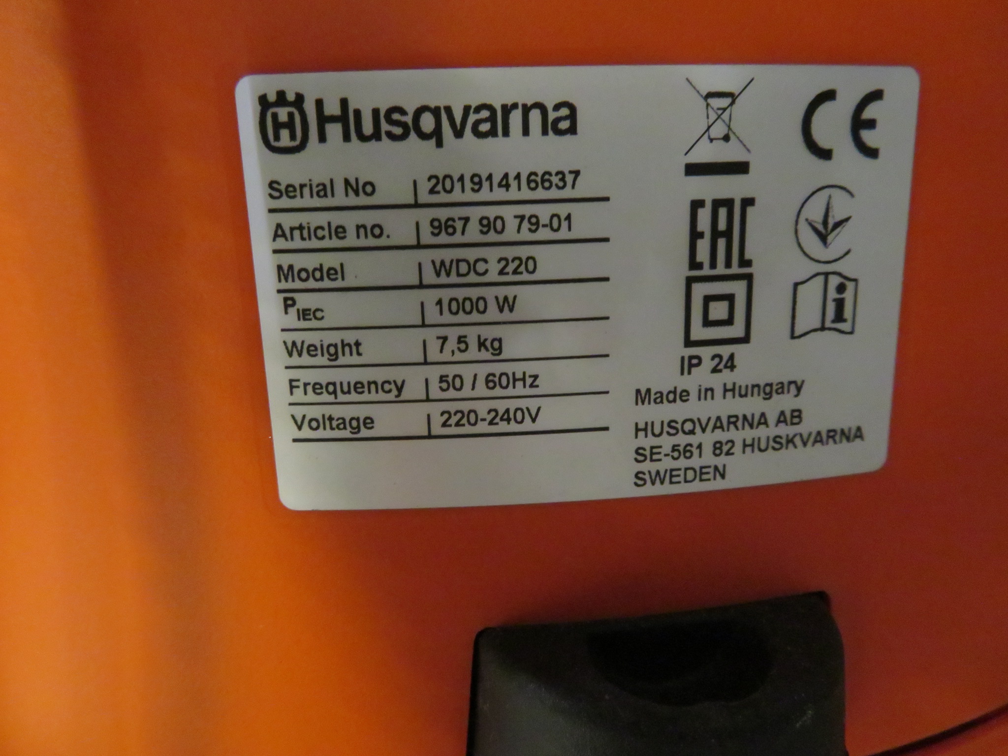 Husqvarna dammsugare WDC220 - Units - Ledande på konkursauktioner