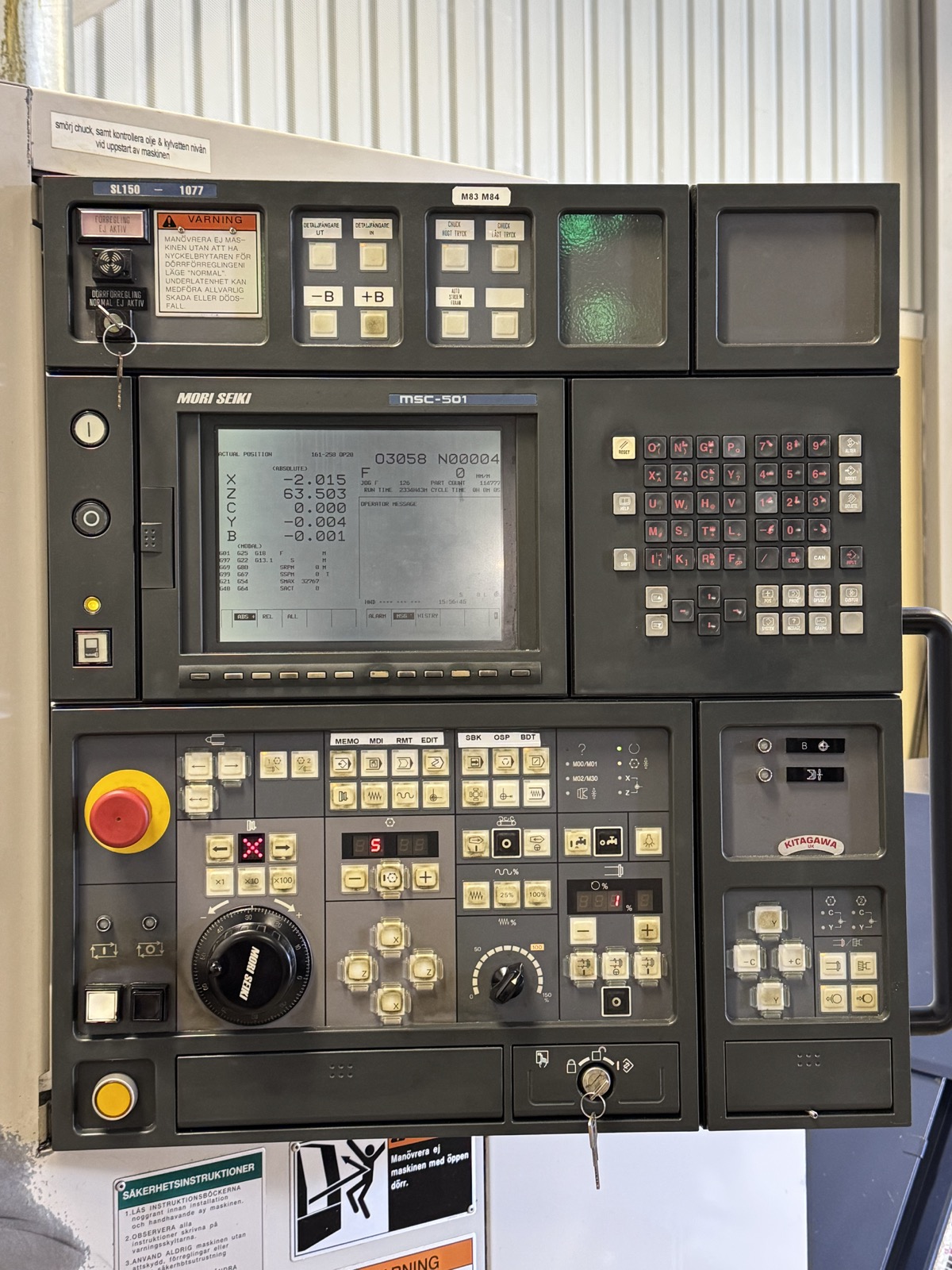 CNC lathe Mori Seiki SL-150SY – MSC-501 - PS Auction - We value