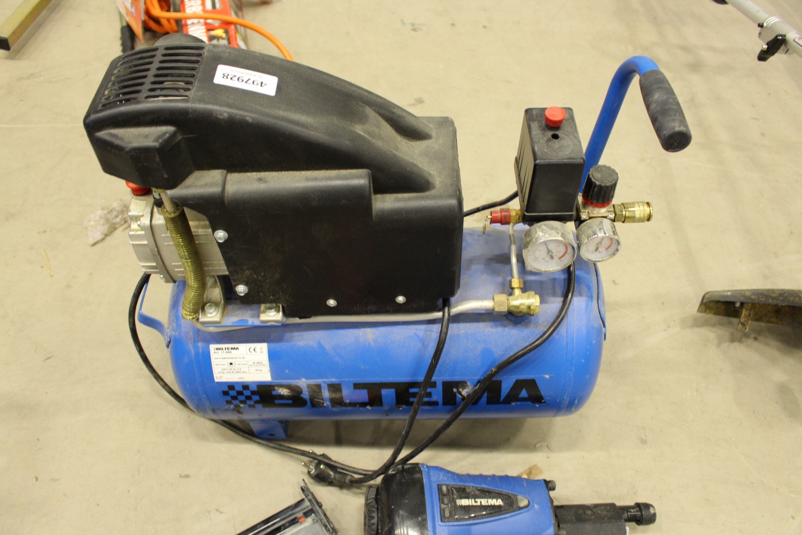 Compressor Biltema, 1524, Nail and dive gun PS Auction We value