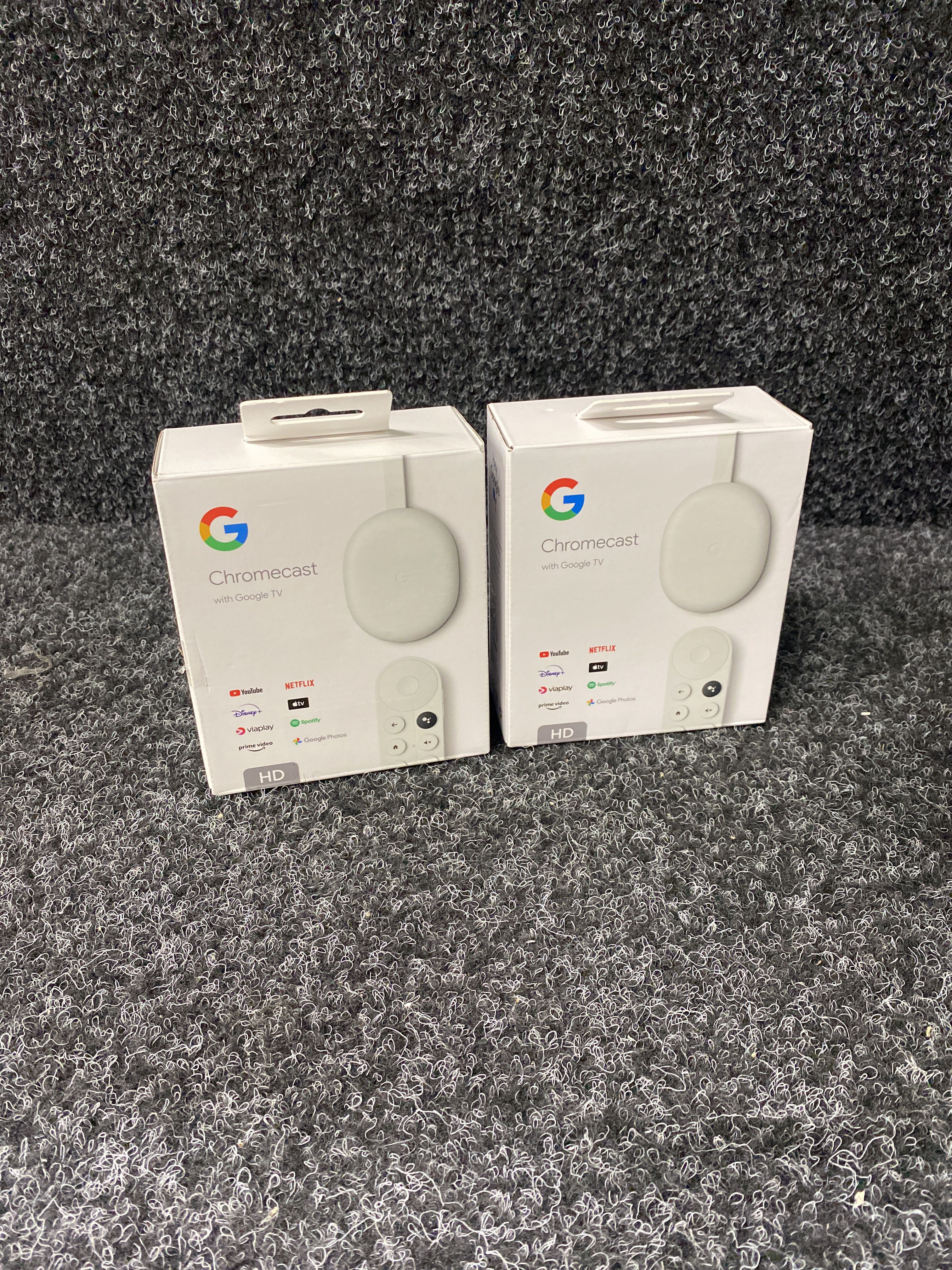 2 Google Chromecast with Google TV (HD) - PS Auction - We