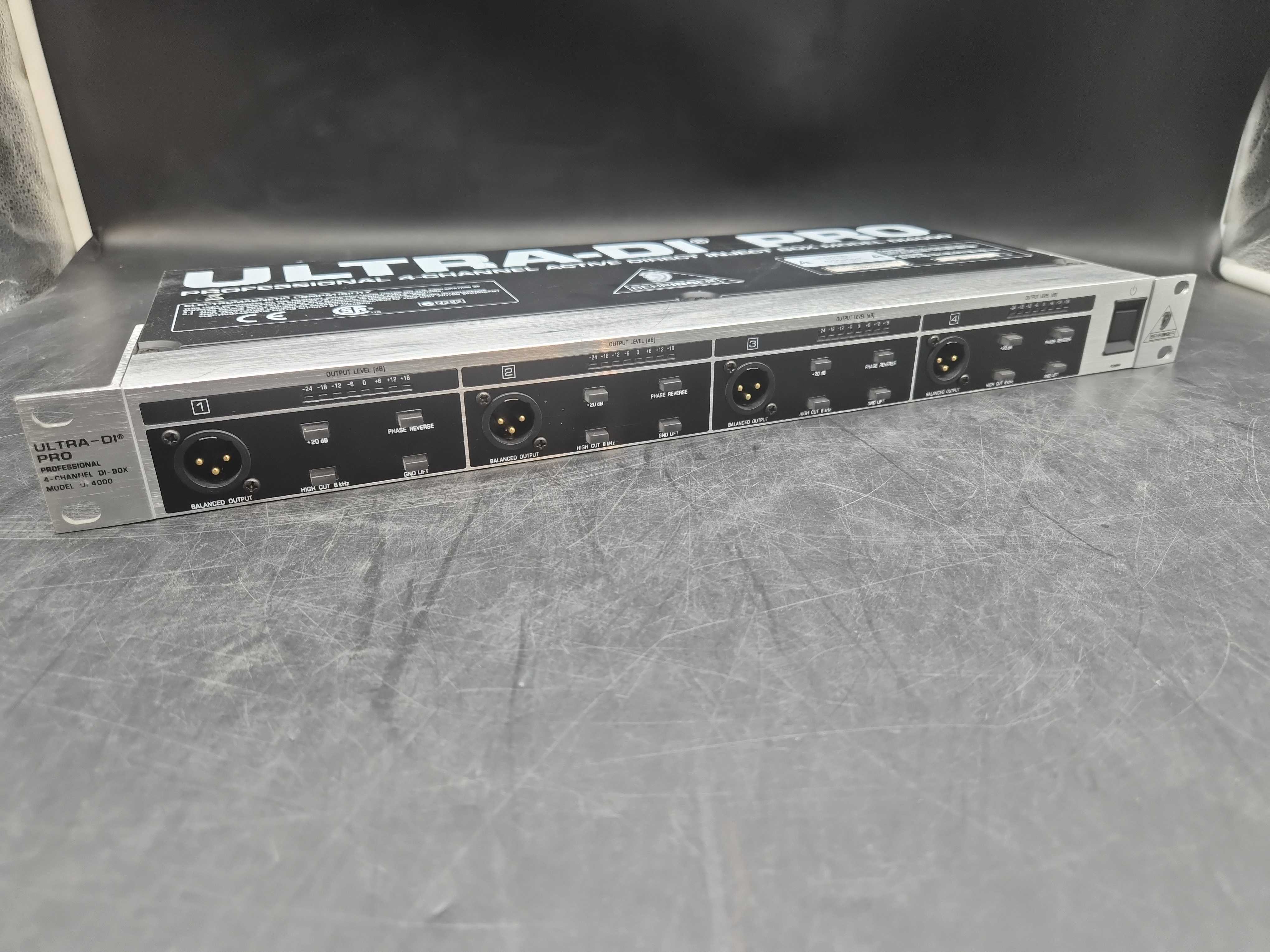 DI box Behringer Ultra-DI Pro DI4000 – 4-channel, rack-mounted - PS ...