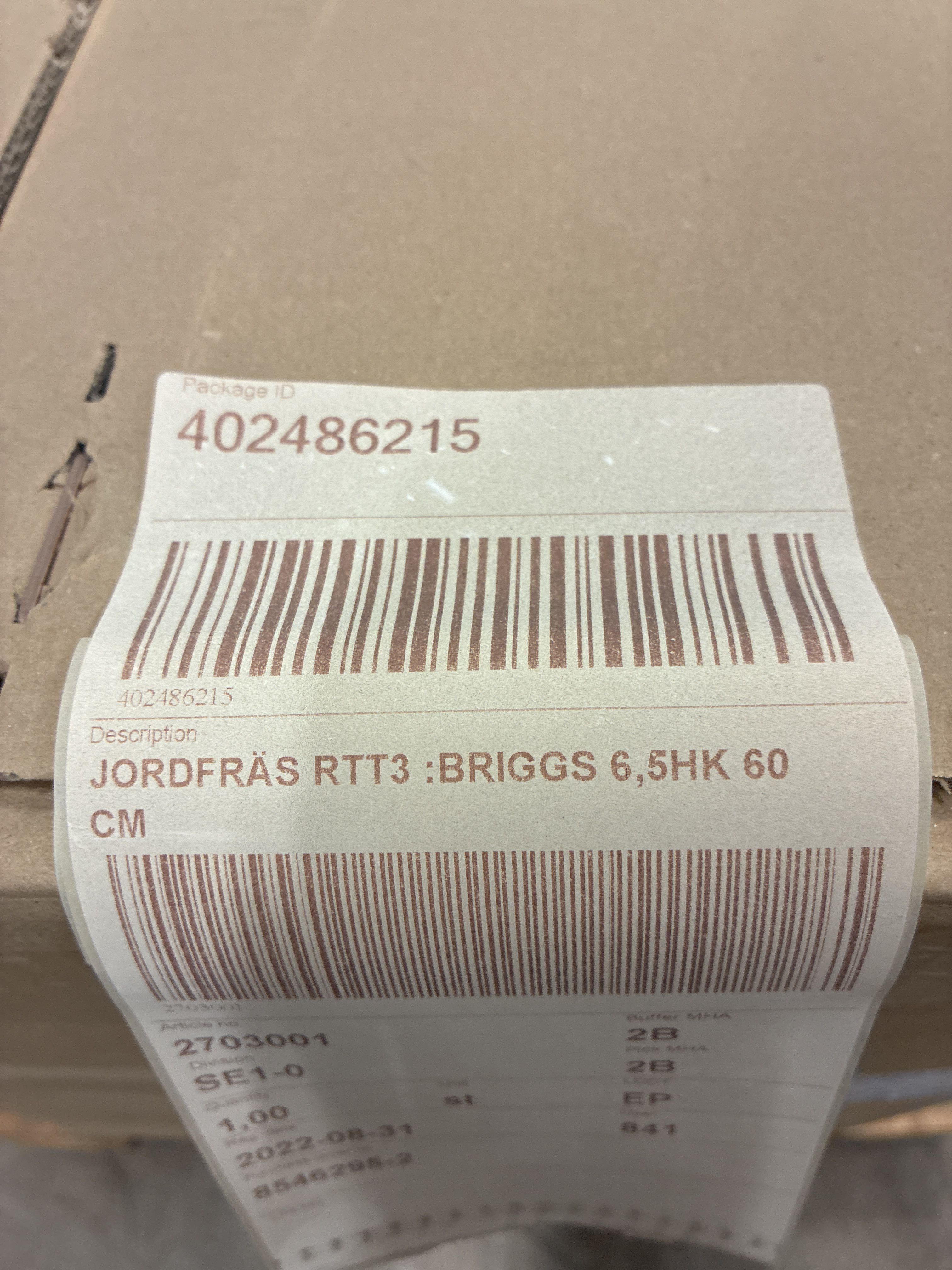 Jordfräs Eurosystems RTT3 6.5 hk - Auktioner online - Nätauktioner ...