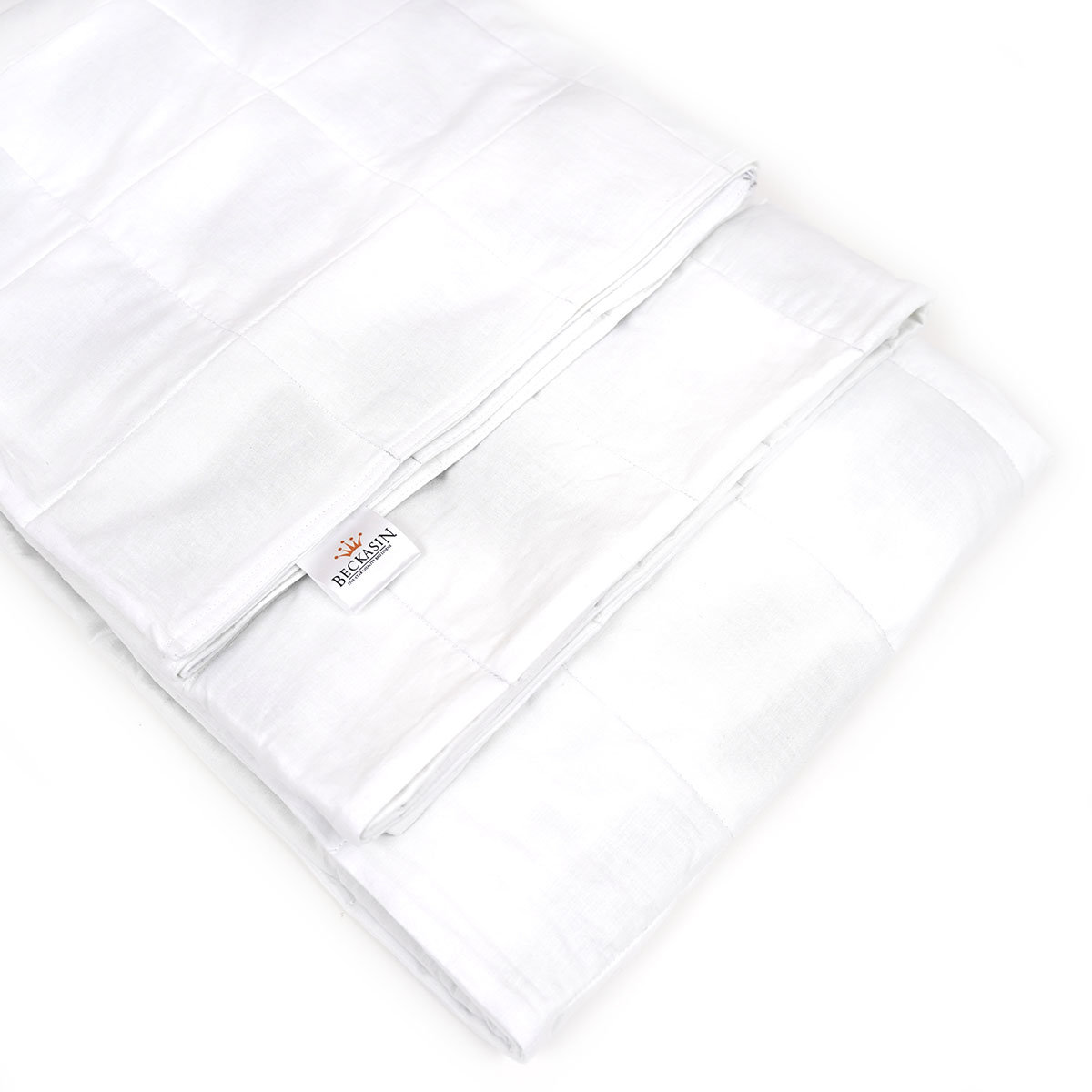 King Size Weighted Blanket for Double Bed White Cotton 10 kg PS